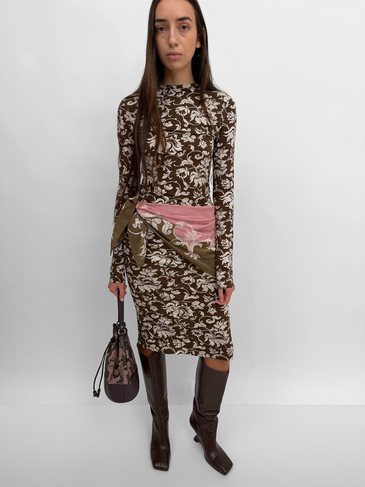 The Karlai long sleeve dance dress in French Lily