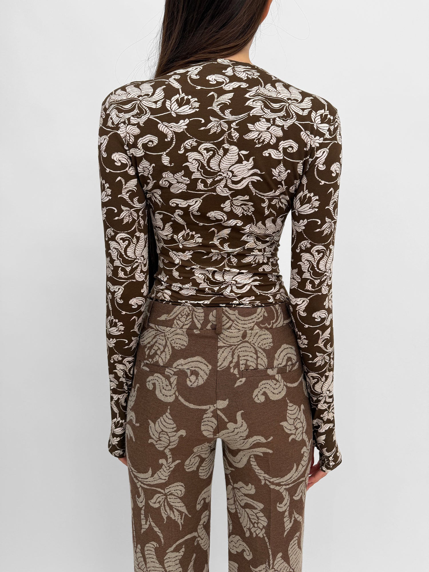 The Karlai long sleeve dance top in French Lily