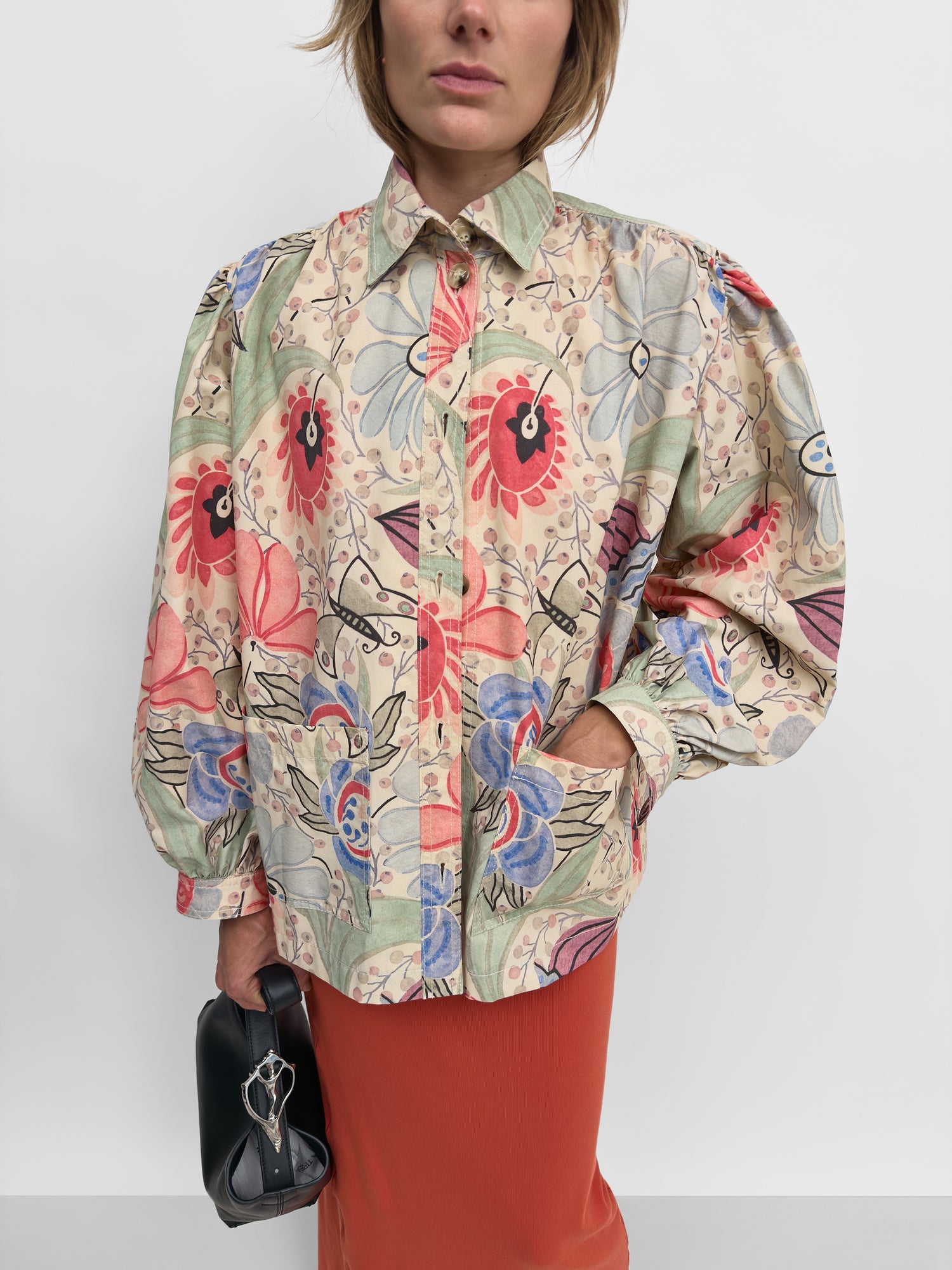 The Lauren blouse jacket in print