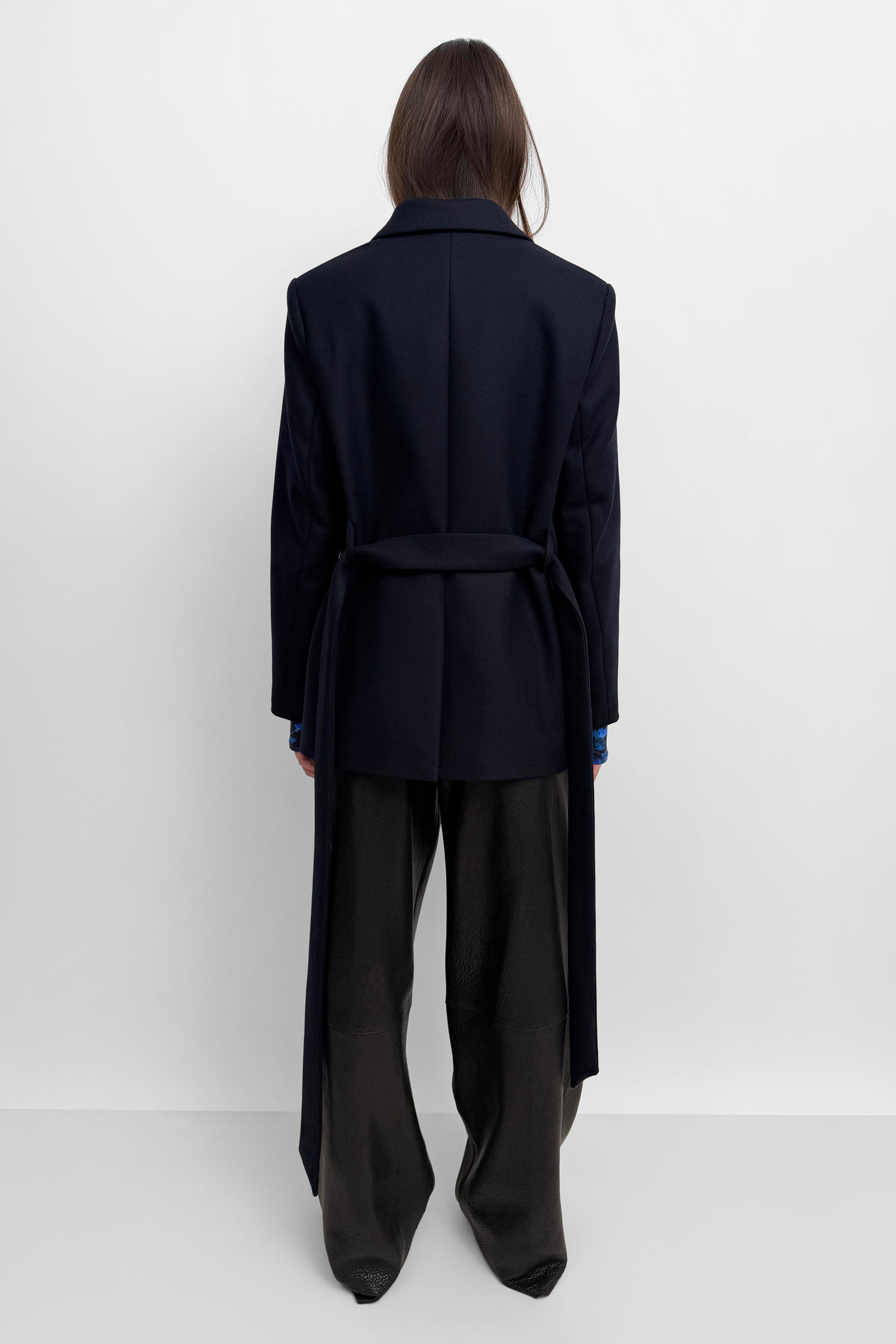 The Leah wool twill pea coat