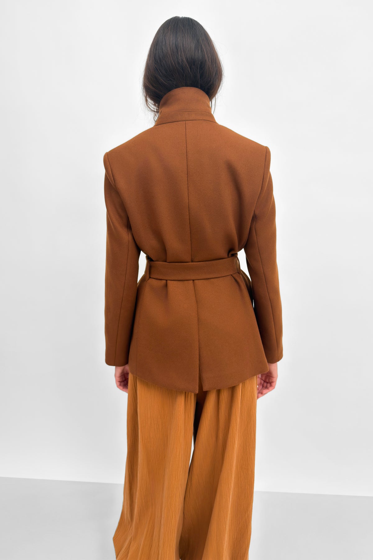 The Leah wool twill peacoat