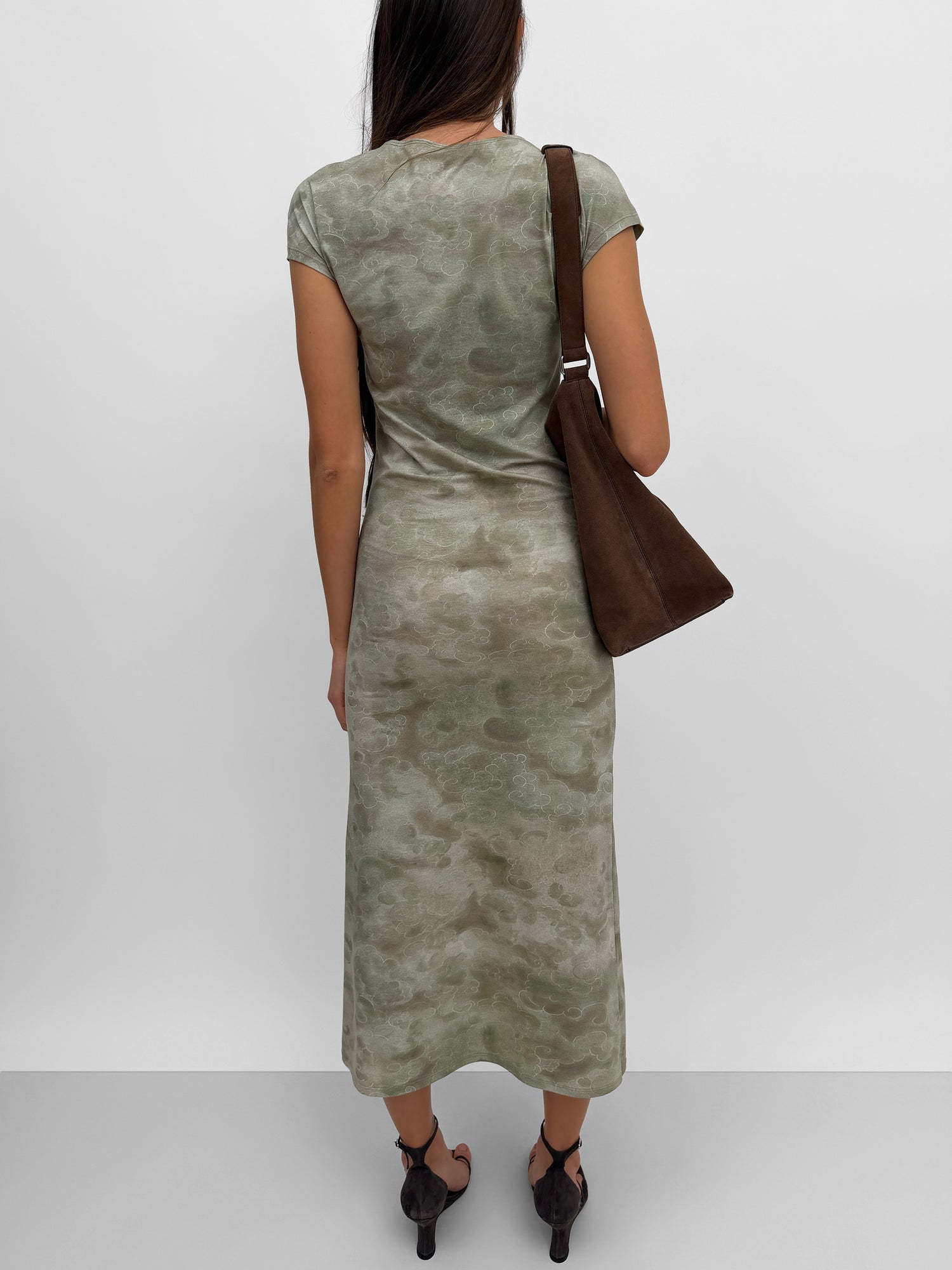 The Otta cap sleeve tricot dress in Clouds