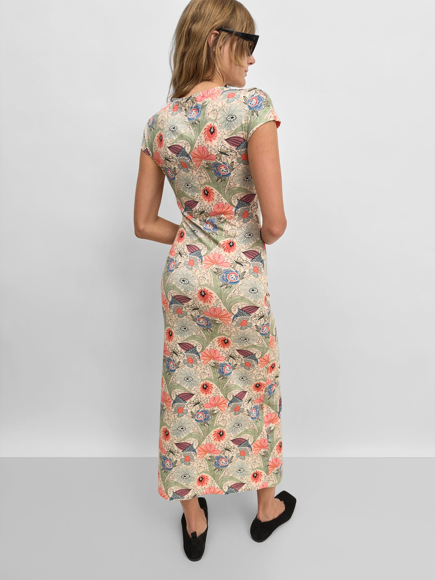 The Otta cap sleeve tricot dress in Ducharne