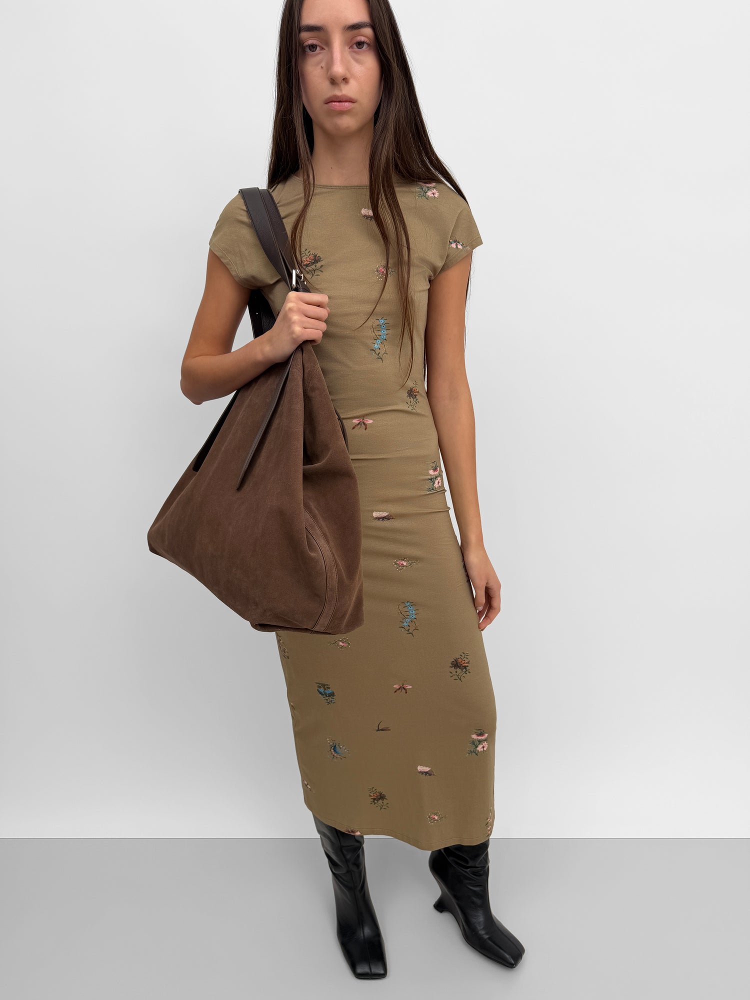 The Otta cap sleeve tricot dress in Duchess