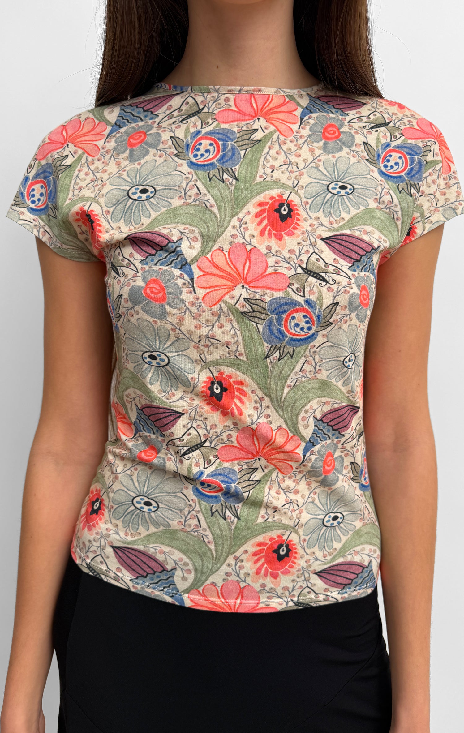 The Otta cap sleeve tricot top in Ducharne