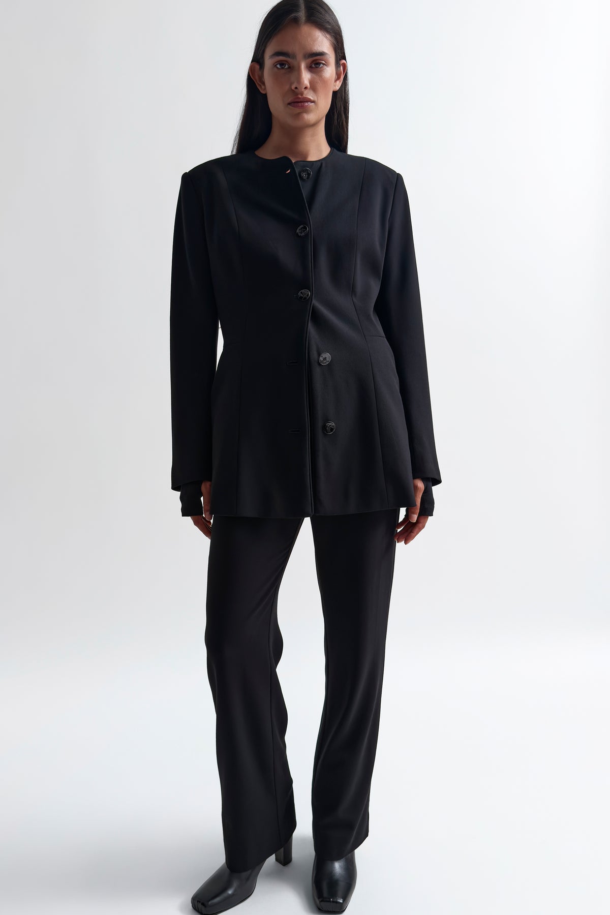 The Ouri cinched soft blazer jacket