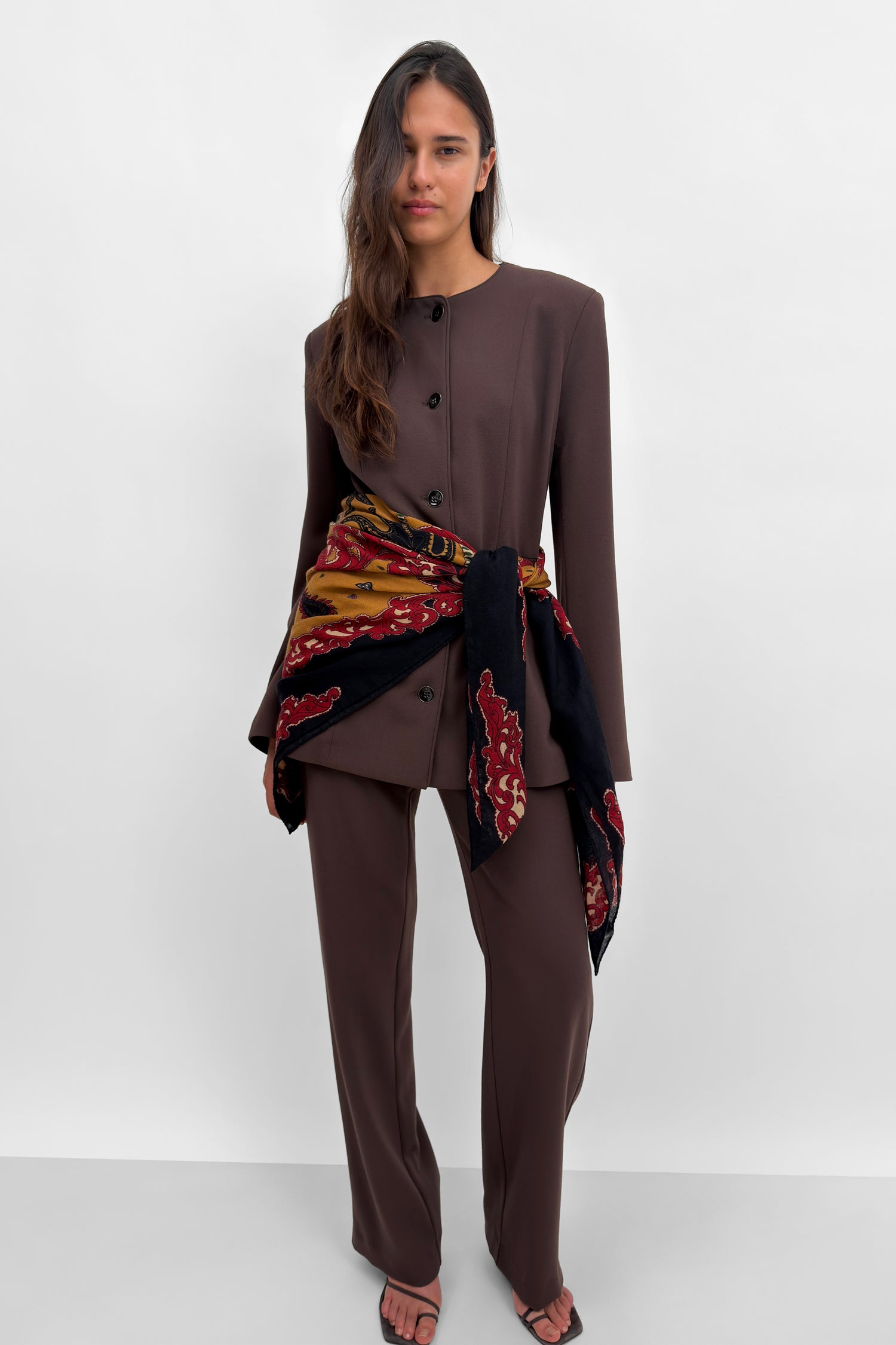 The Ouri cinched soft blazer jacket