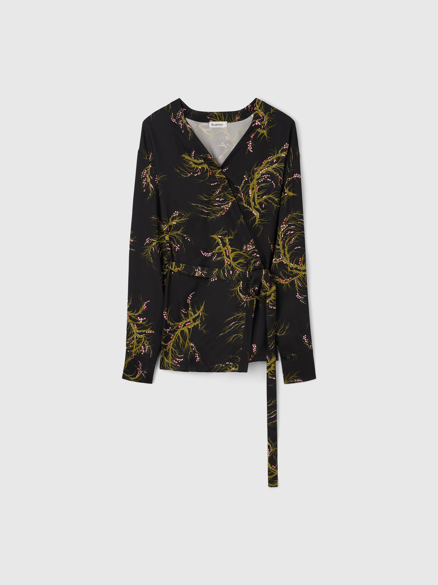 The Palmer wrap blouse in Seaweed