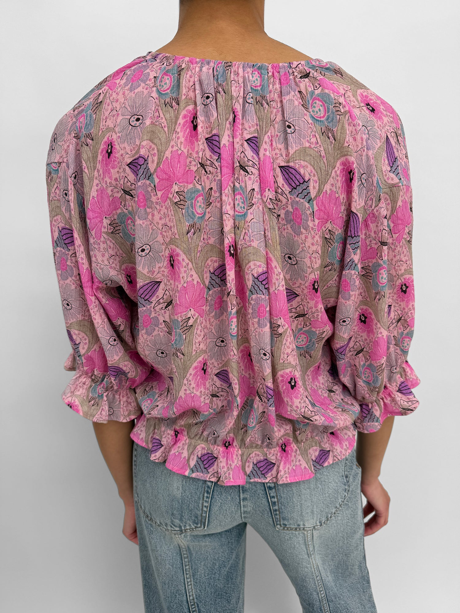 The Perla plissé blouse in Ducharne