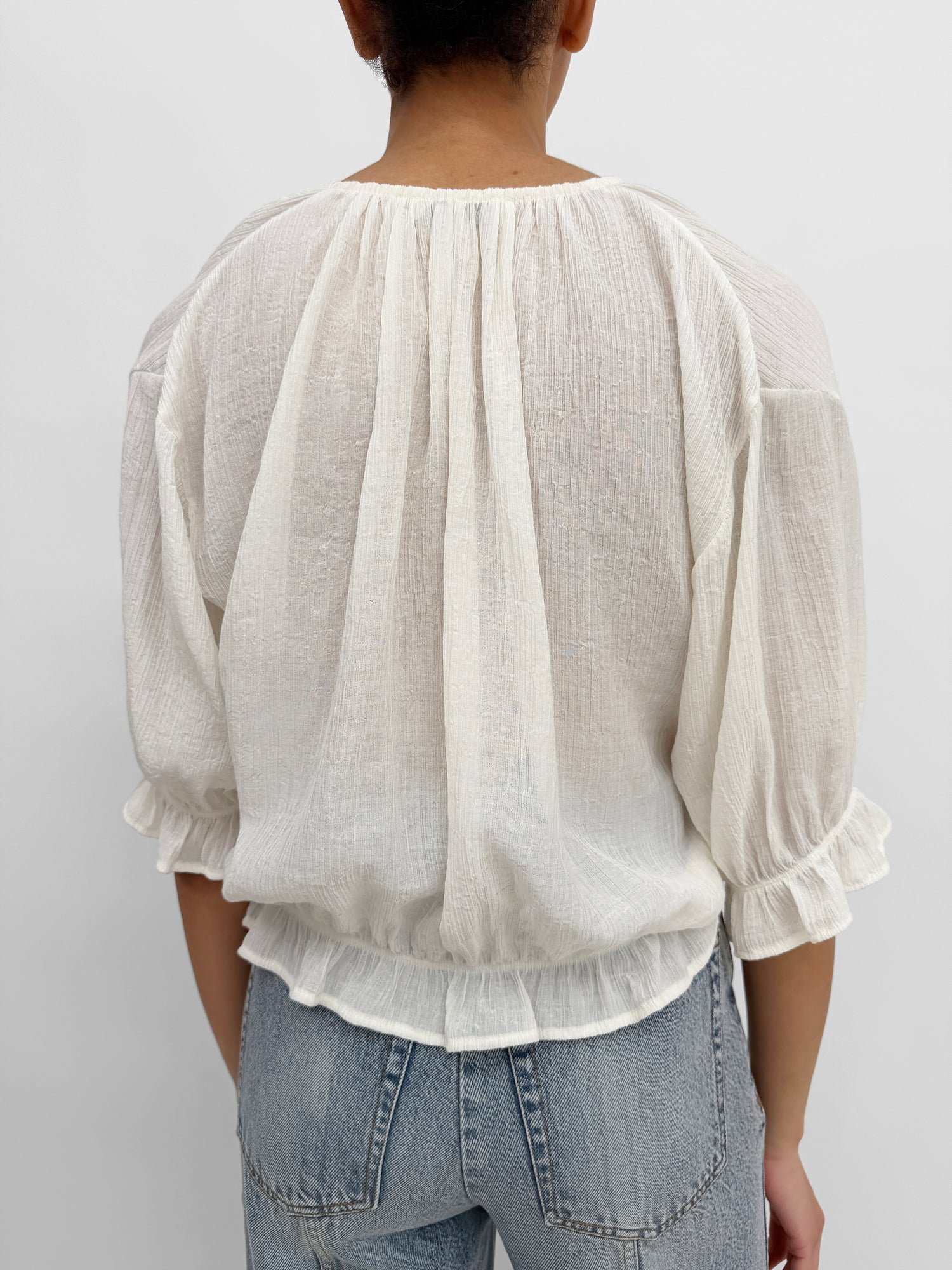 The Perla plissé blouse