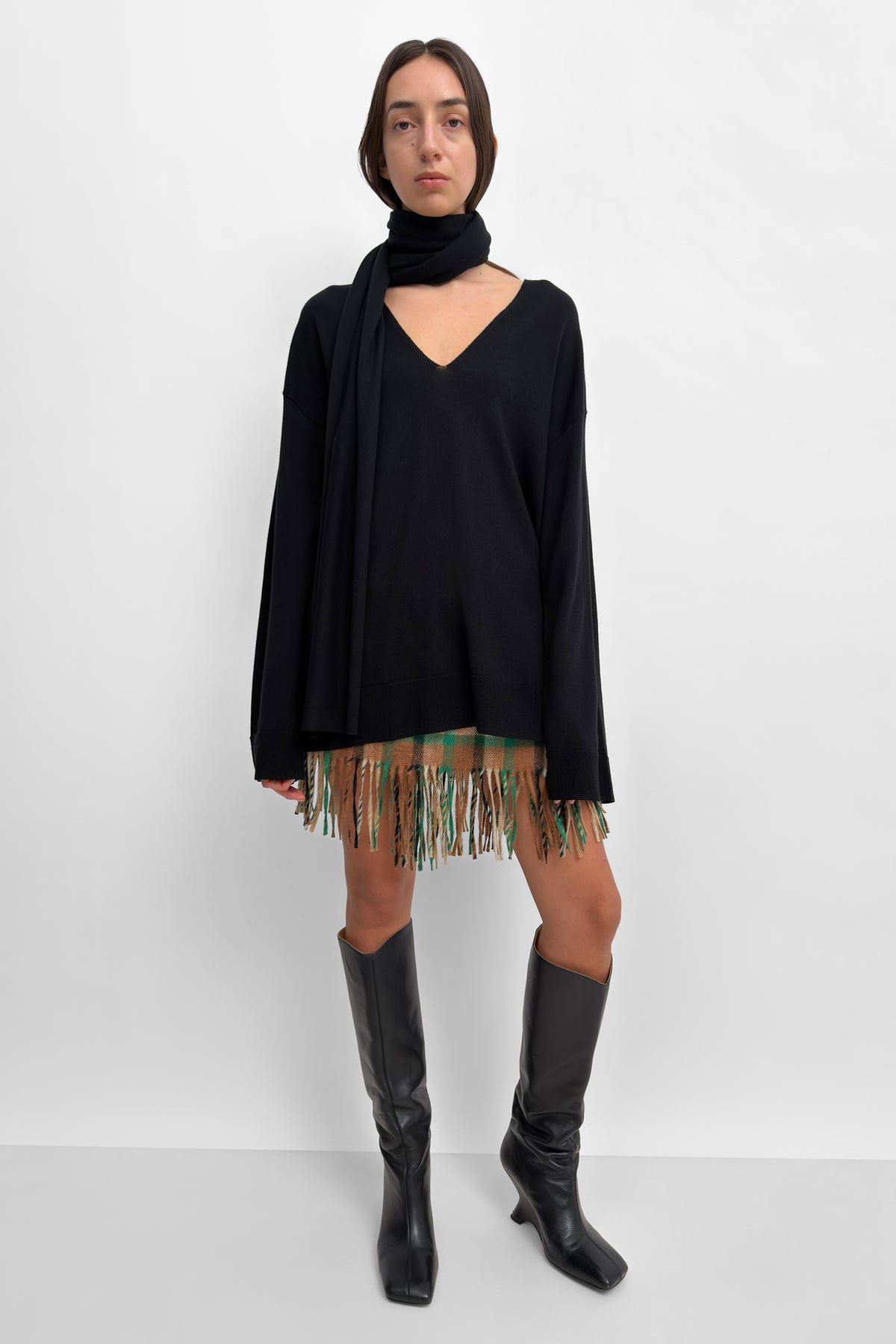 The Phylis wool scarf sweater