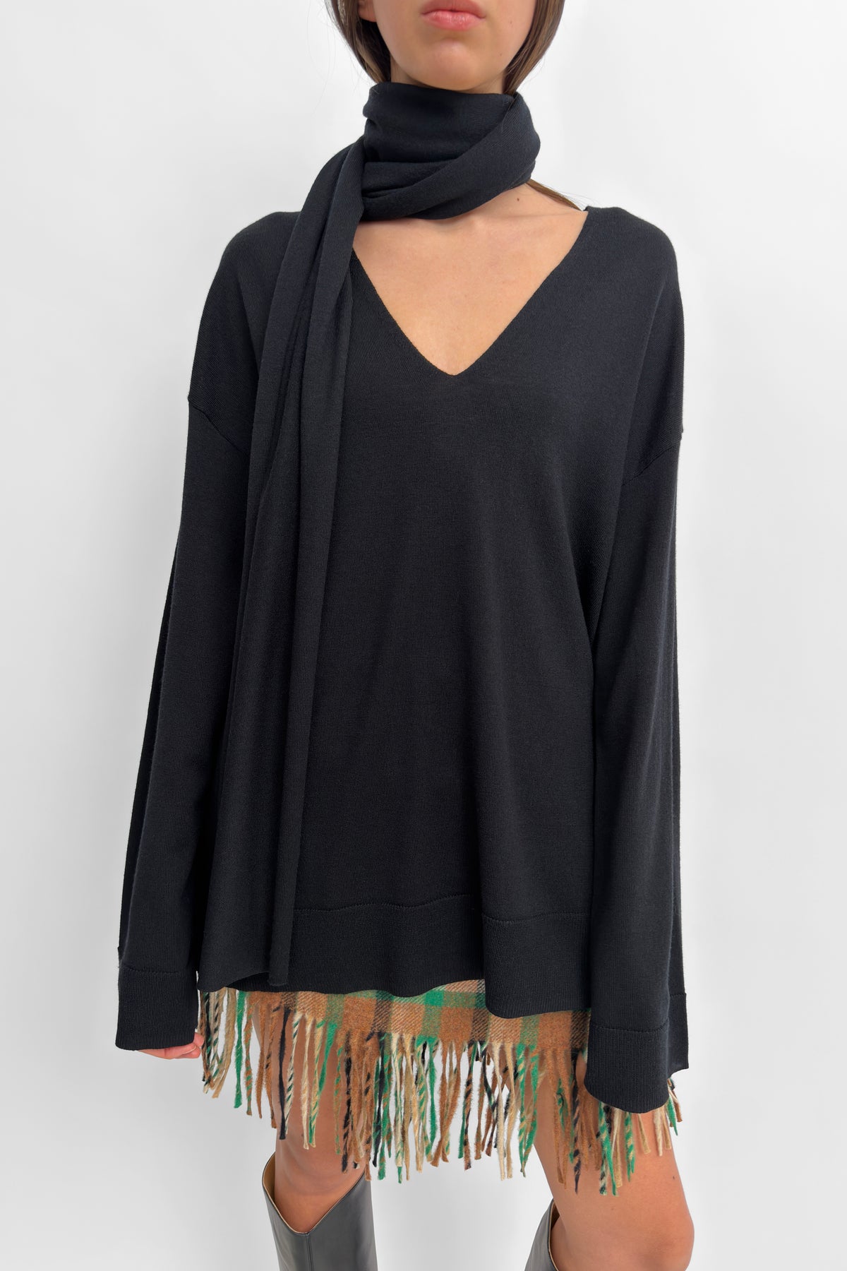 The Phylis wool scarf sweater