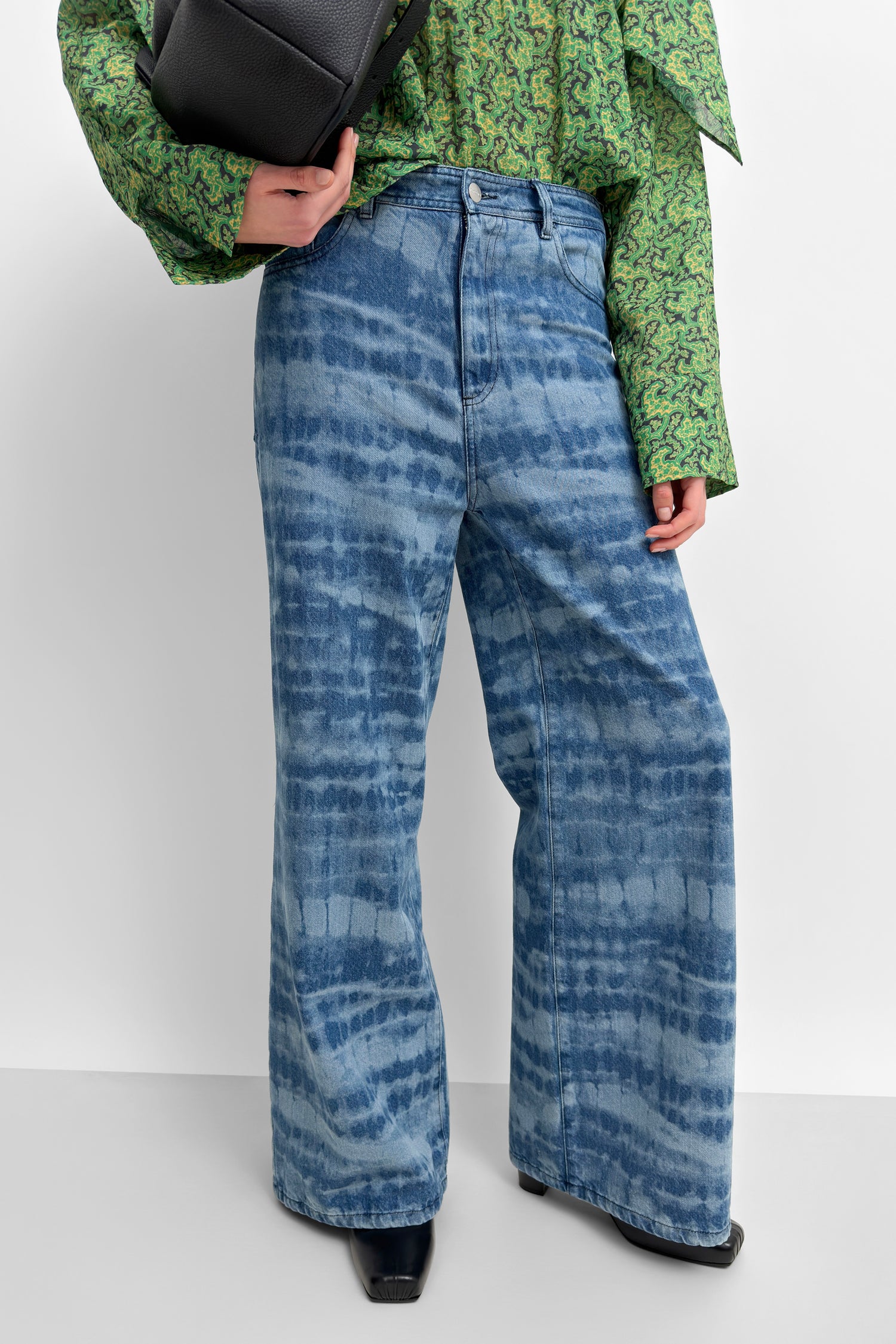 The Roxy shibori denim wide pant