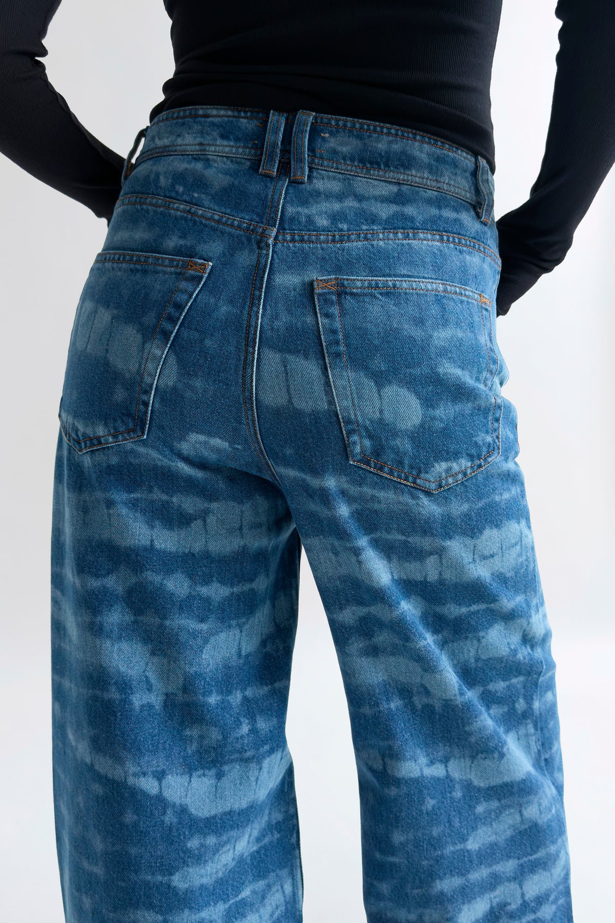 The Roxy shibori denim wide pant