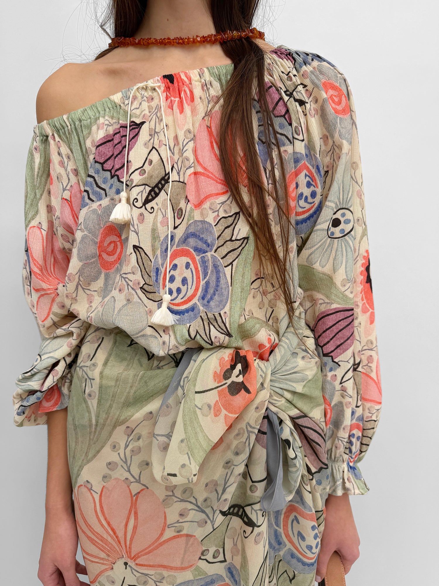 The Salvia plissé singoalla top