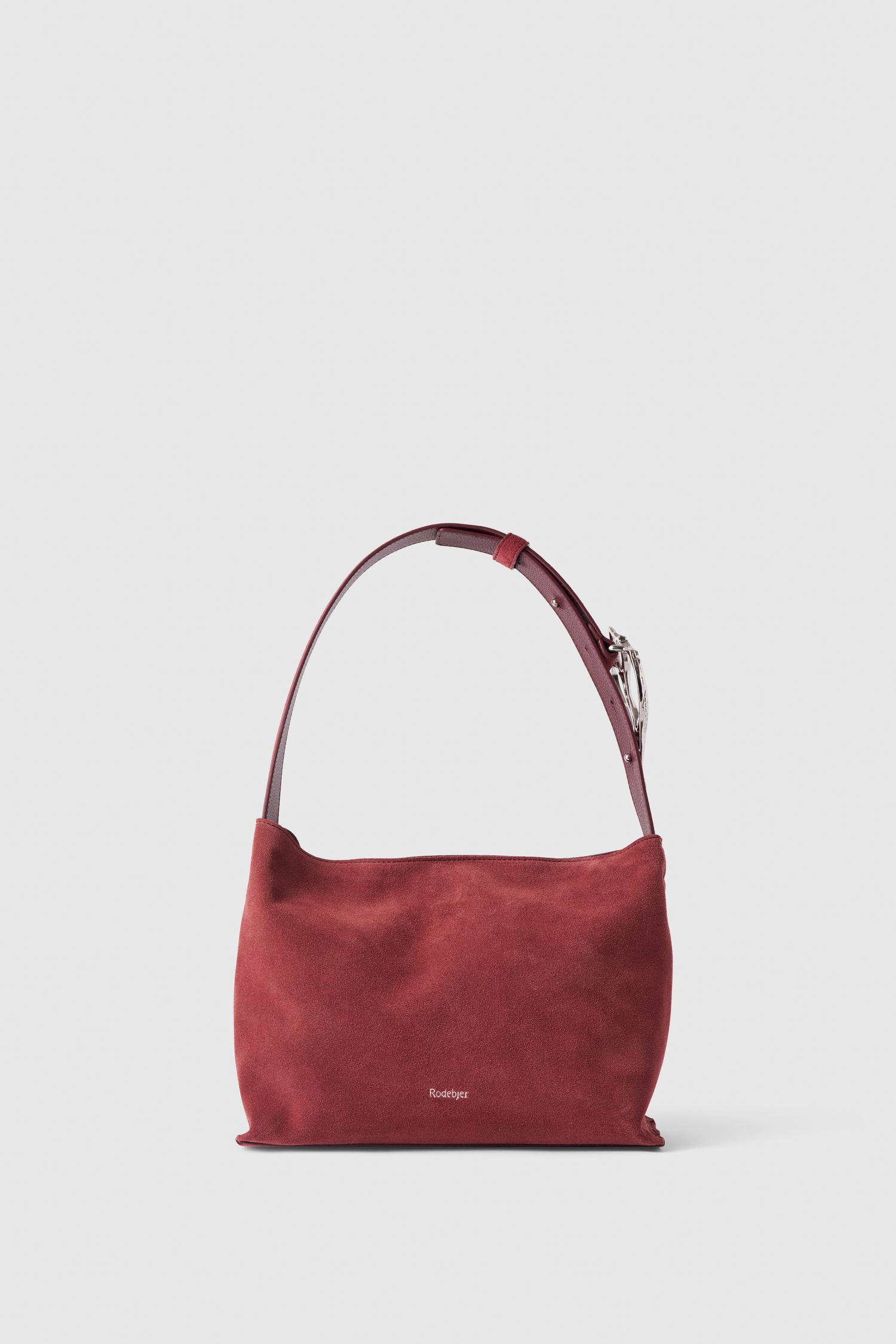 Shell mini suede bag