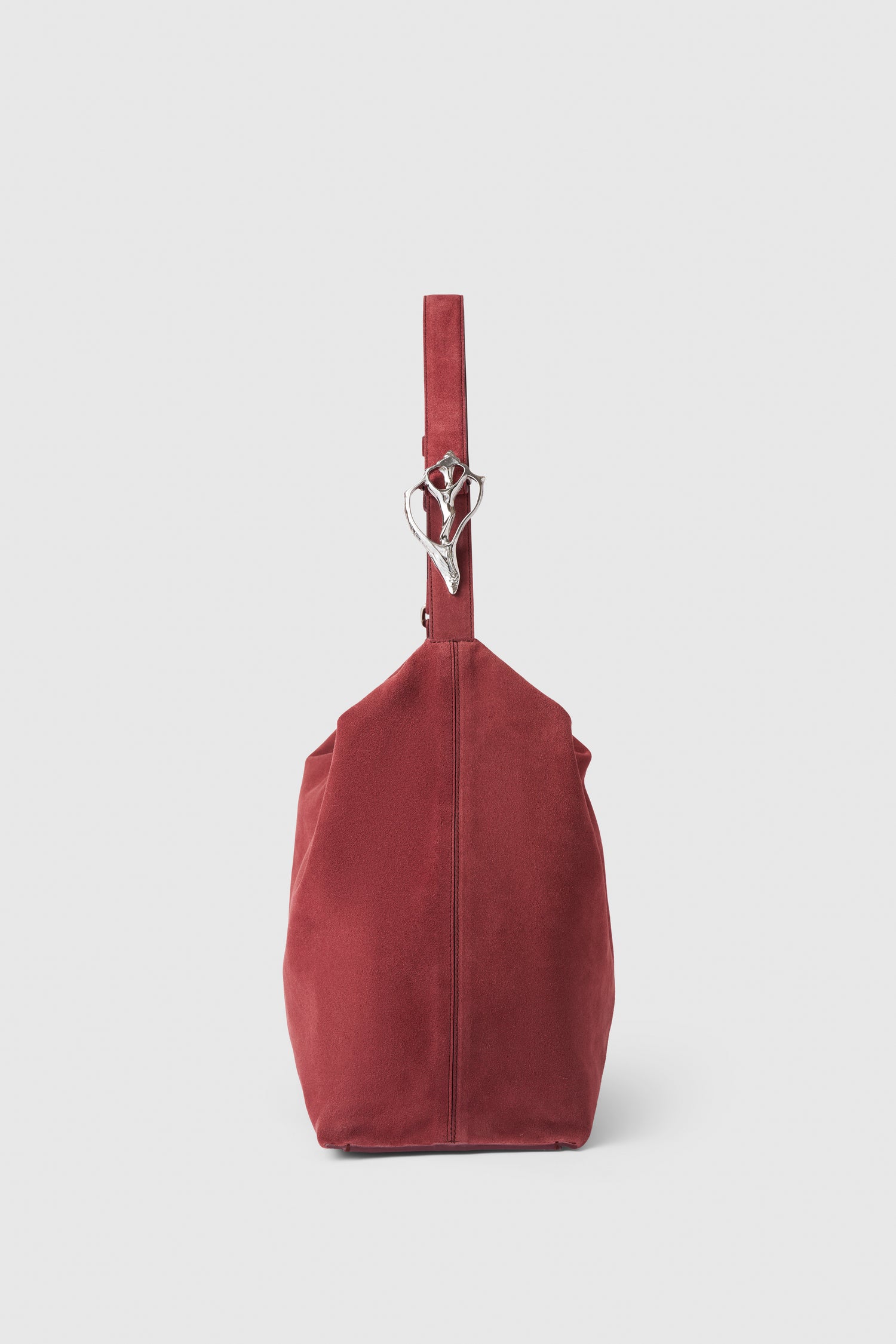 Shell suede bag