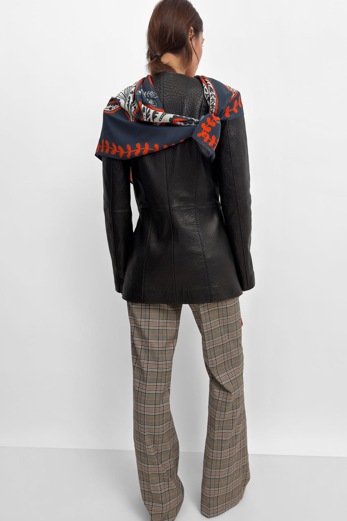 The Suzy cinched pebble leather jacket