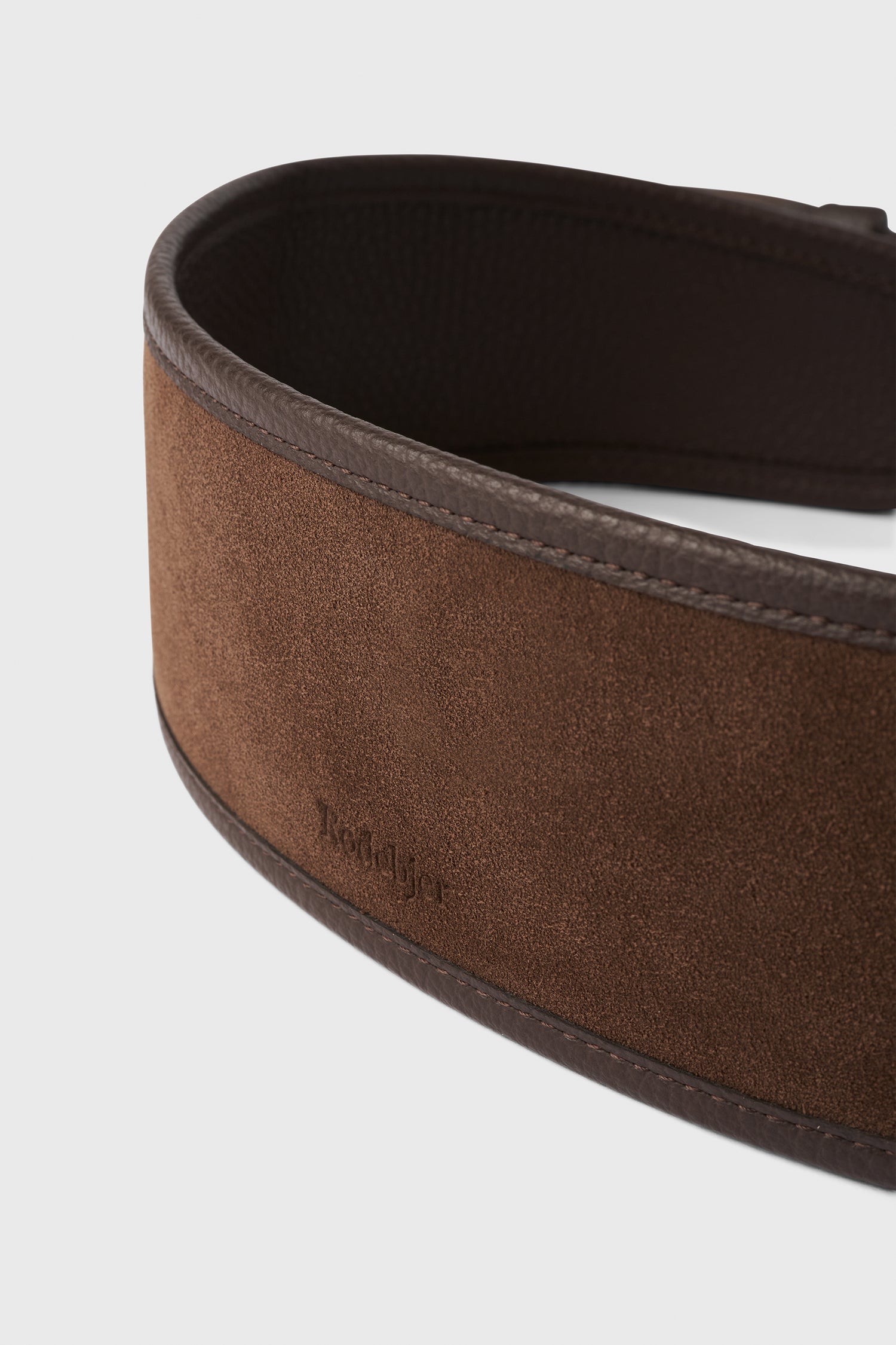 The Tassel leather and suede belt