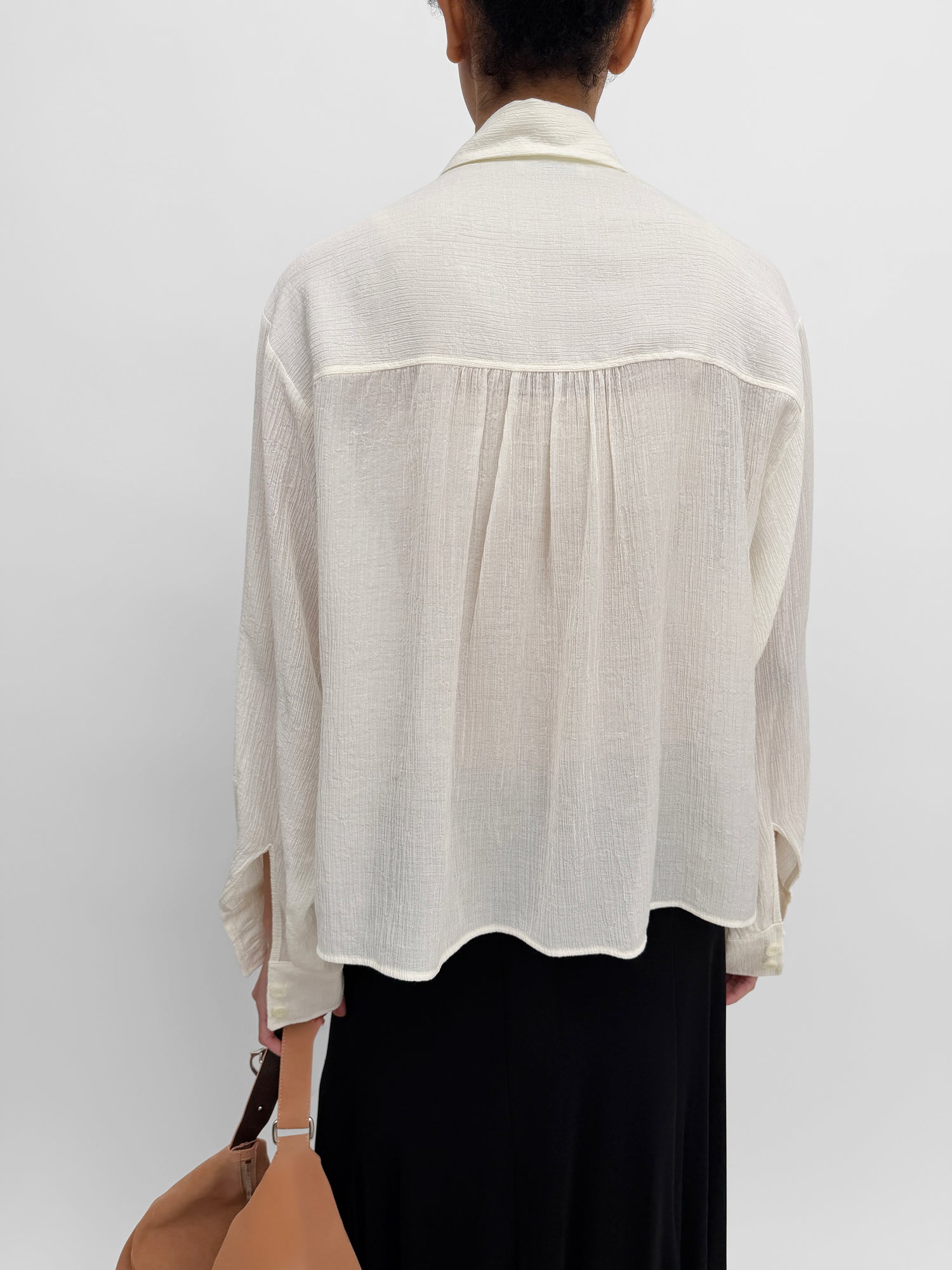 The Taylor plissé cropped shirt