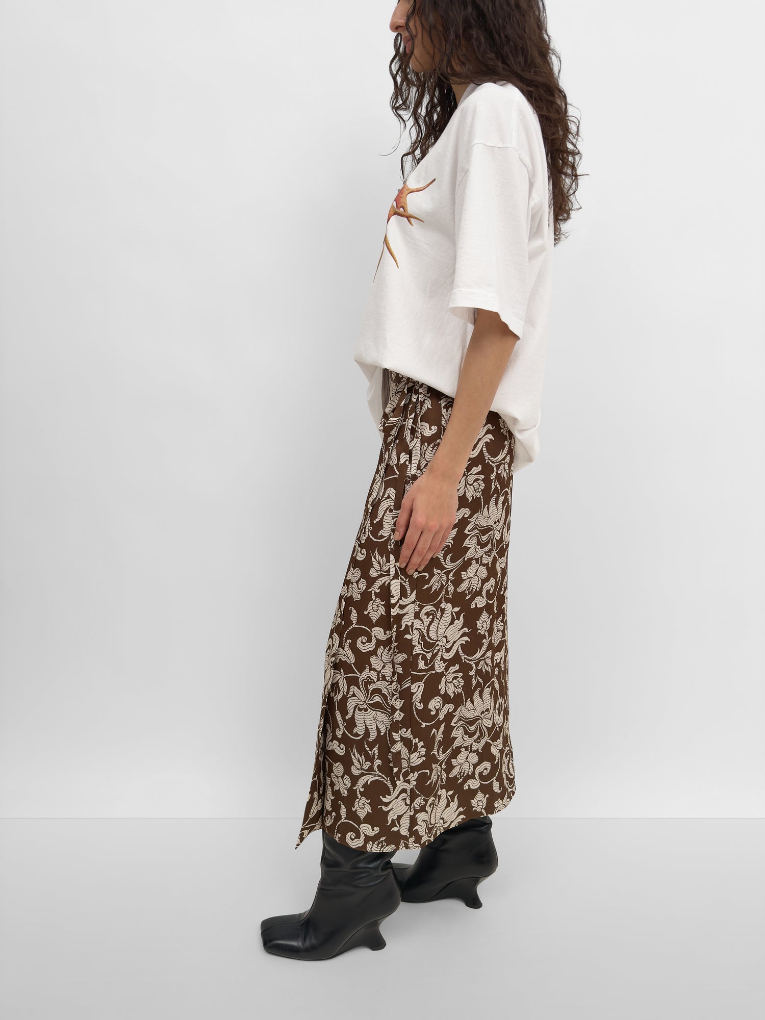 The Verona wrap pencil skirt in French Lily