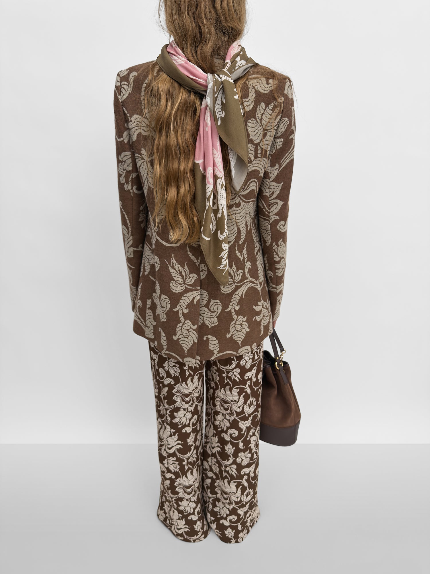 The Viola jacquard blazer in French Lily