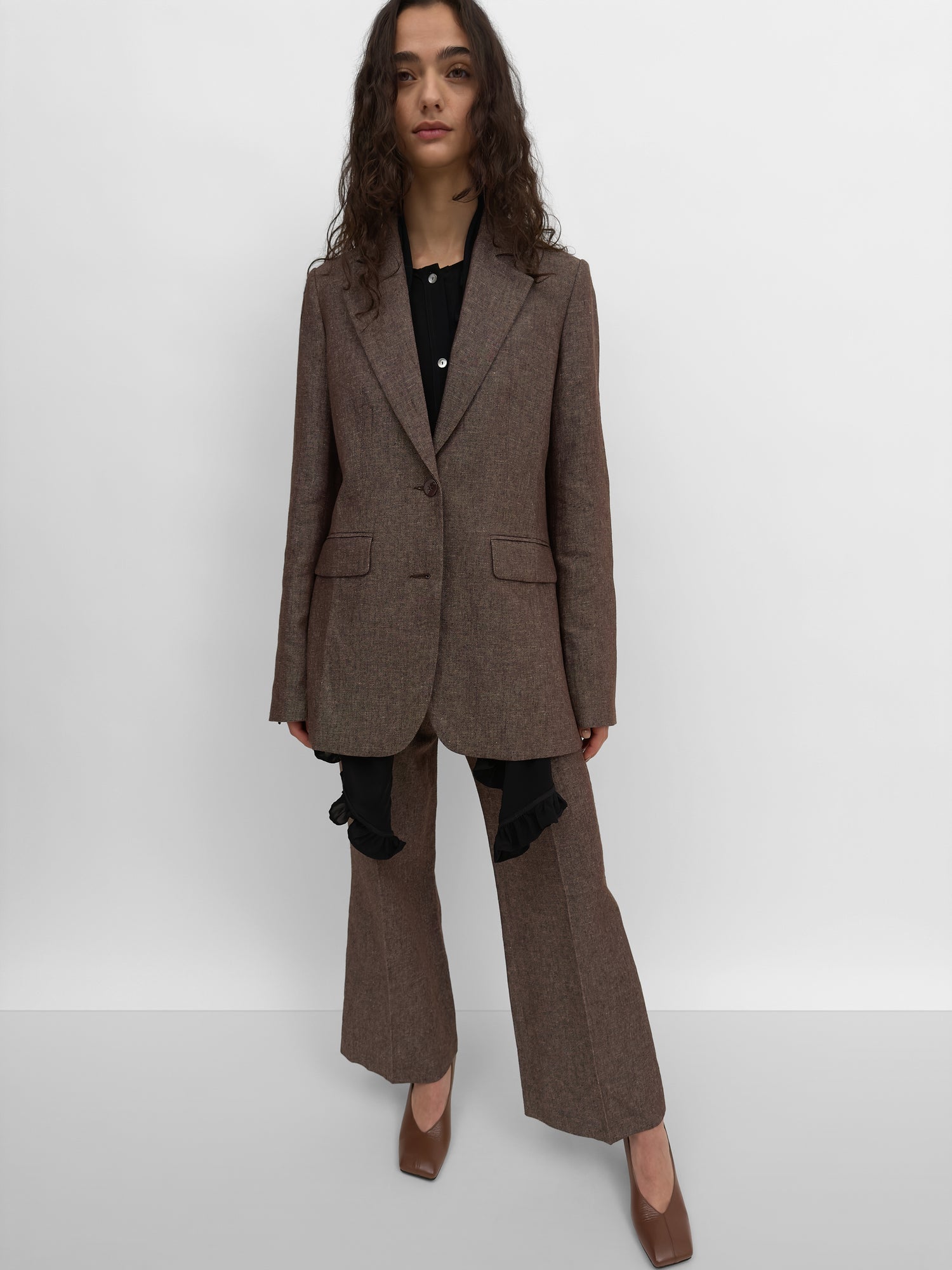 The Viola linen twill tailored blazer