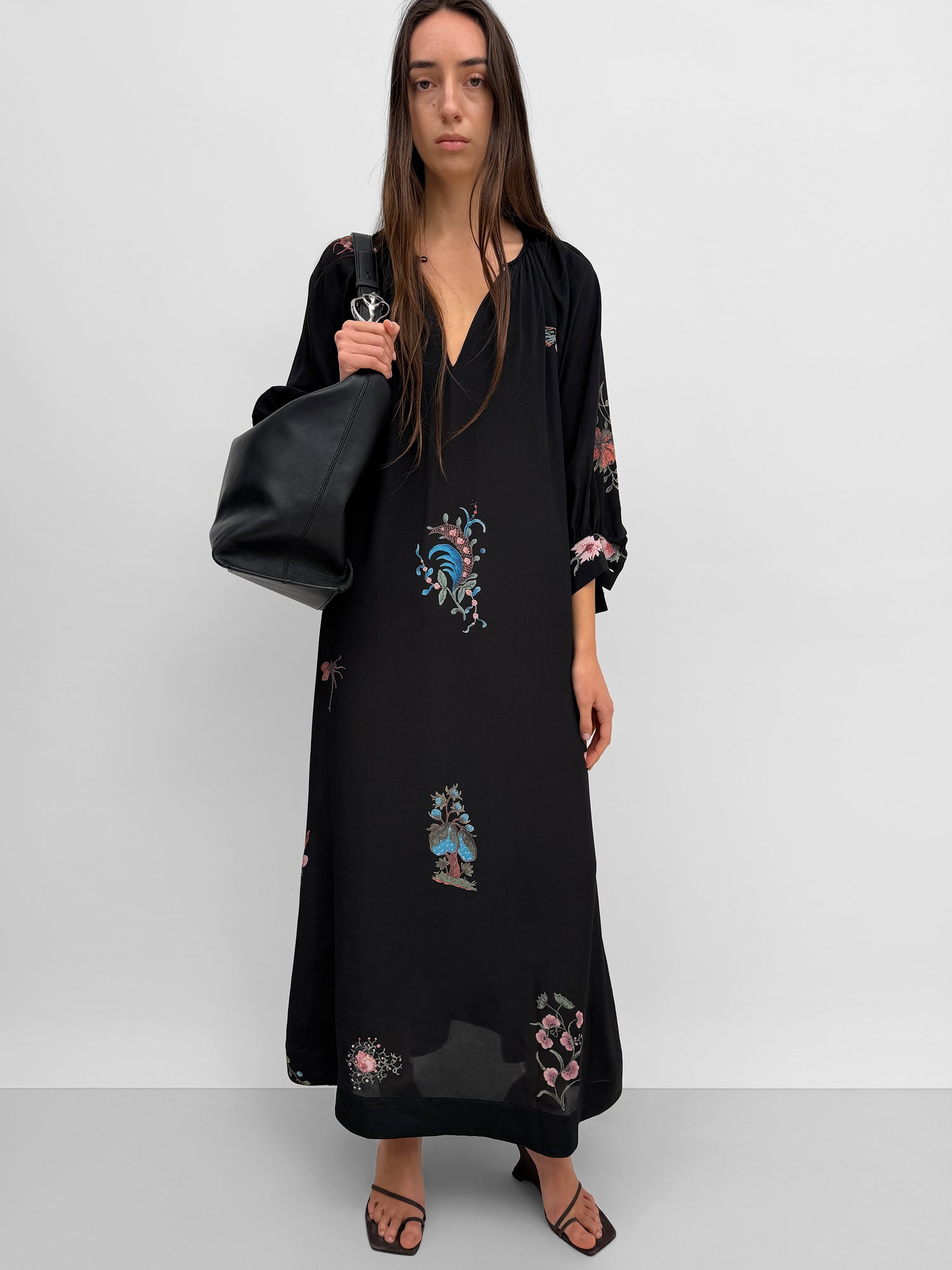 The Windy light silk dress in Duchess