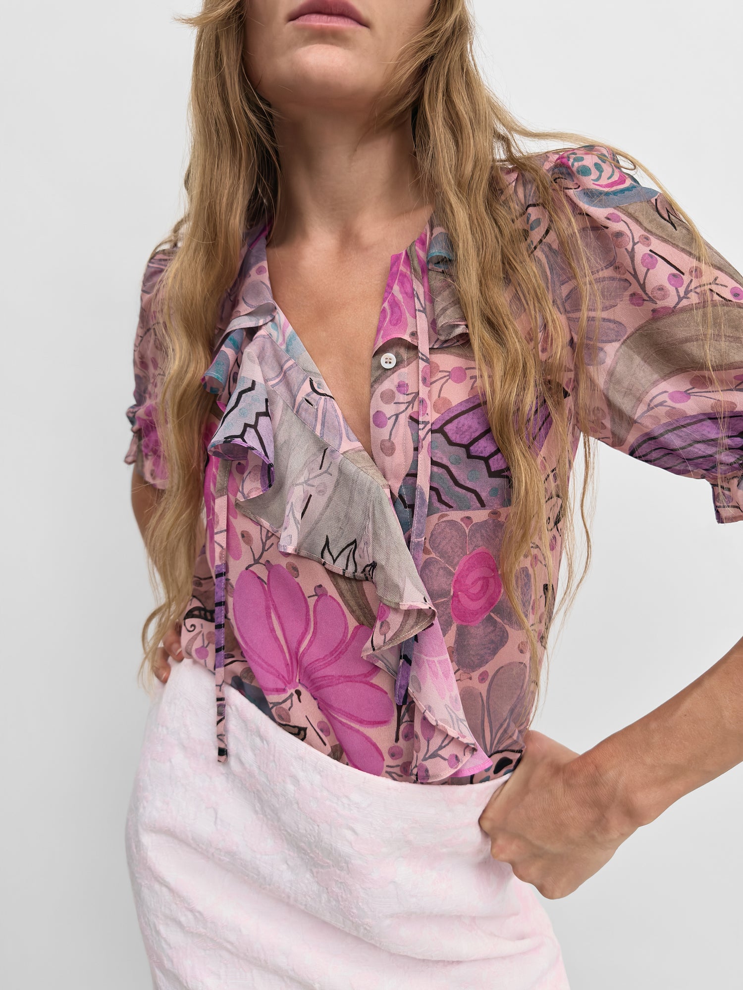 The Xandria flounce blouse