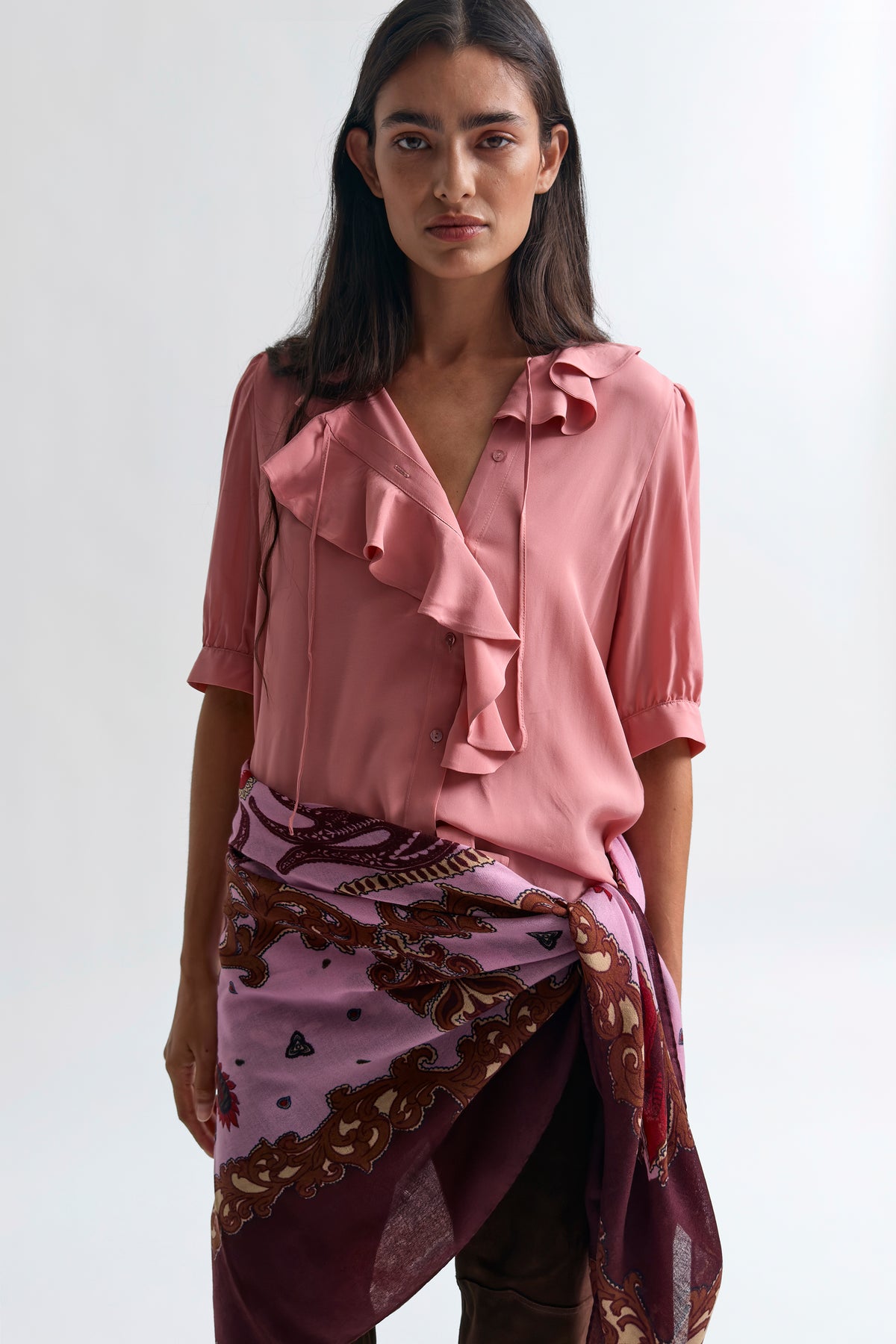 The Xilla flounce blouse