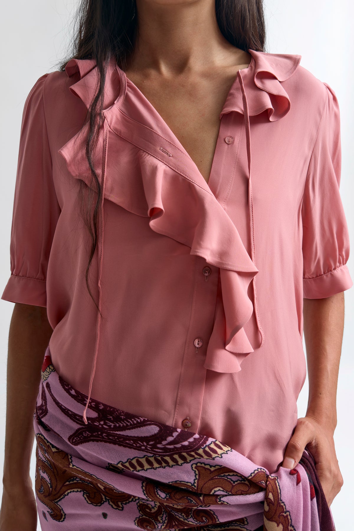 The Xilla flounce blouse