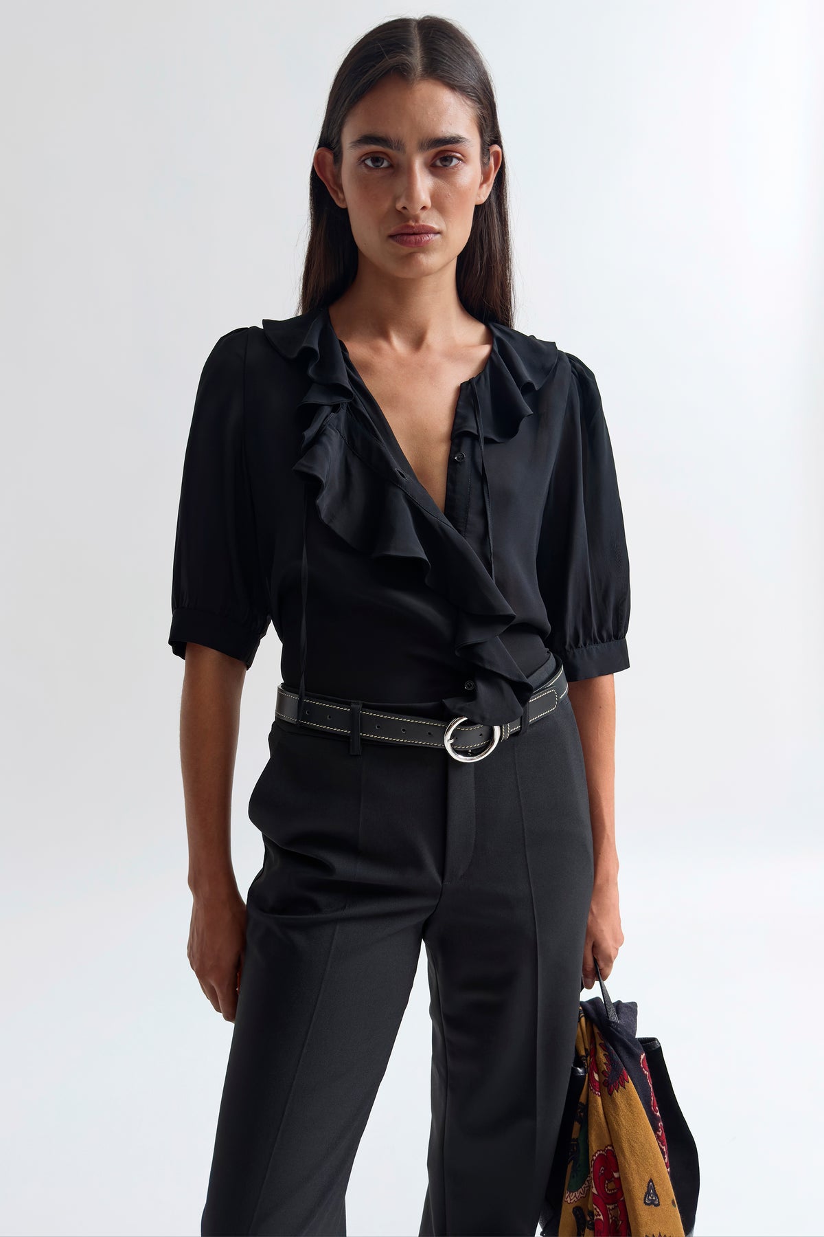 The Xilla flounce blouse