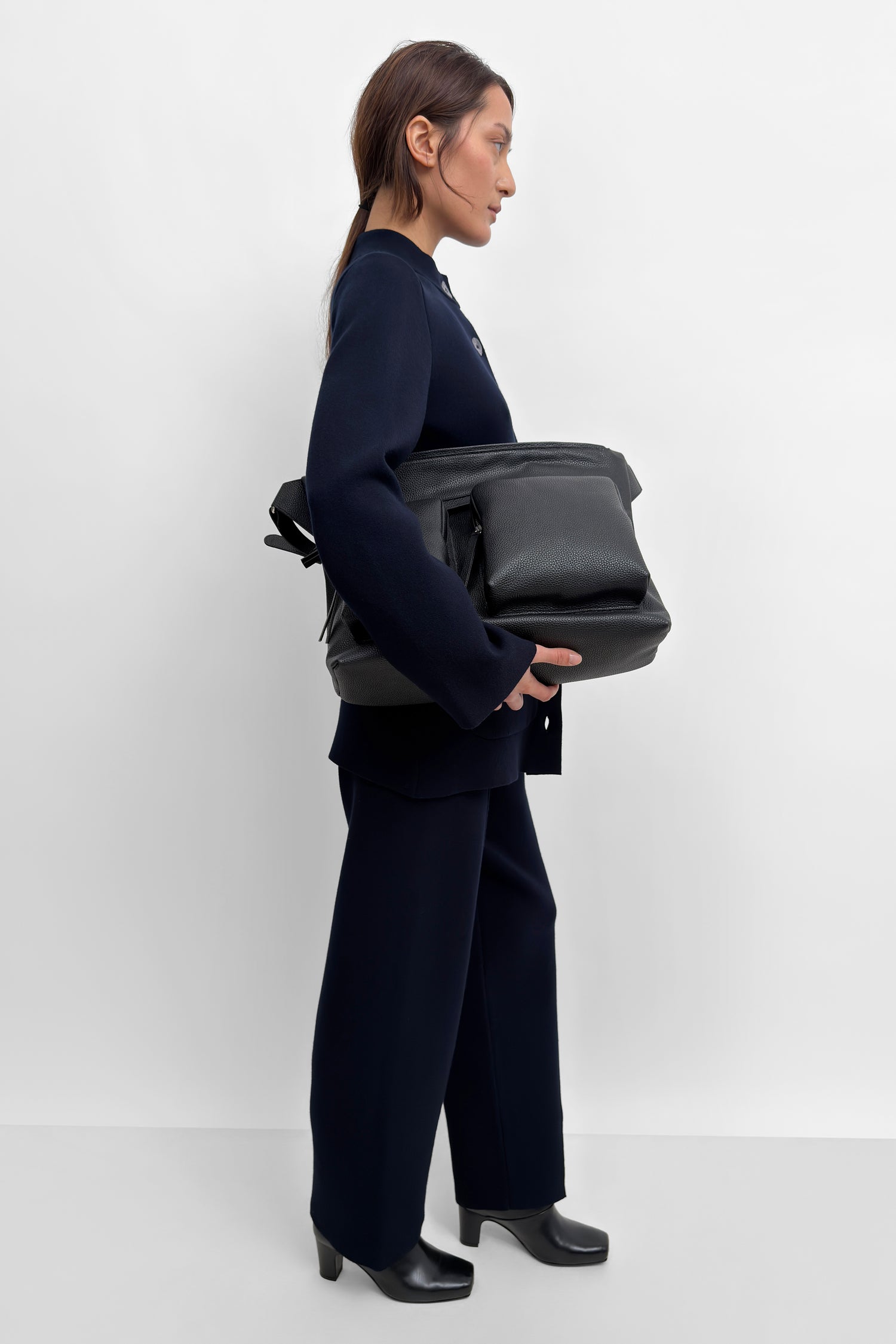 The Yeom soft knit travel suit cardigan
