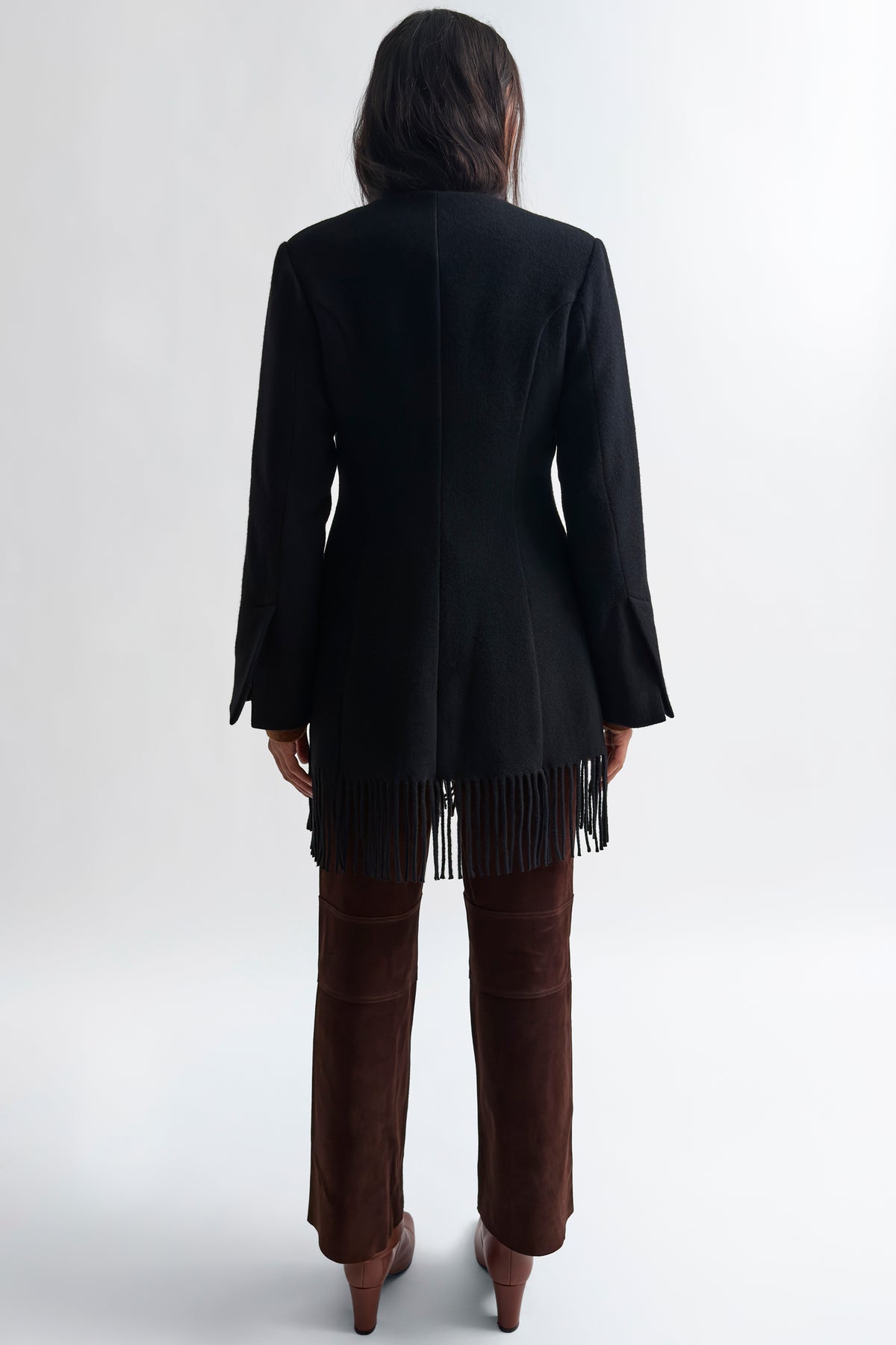 The Youla fringed blanket coat