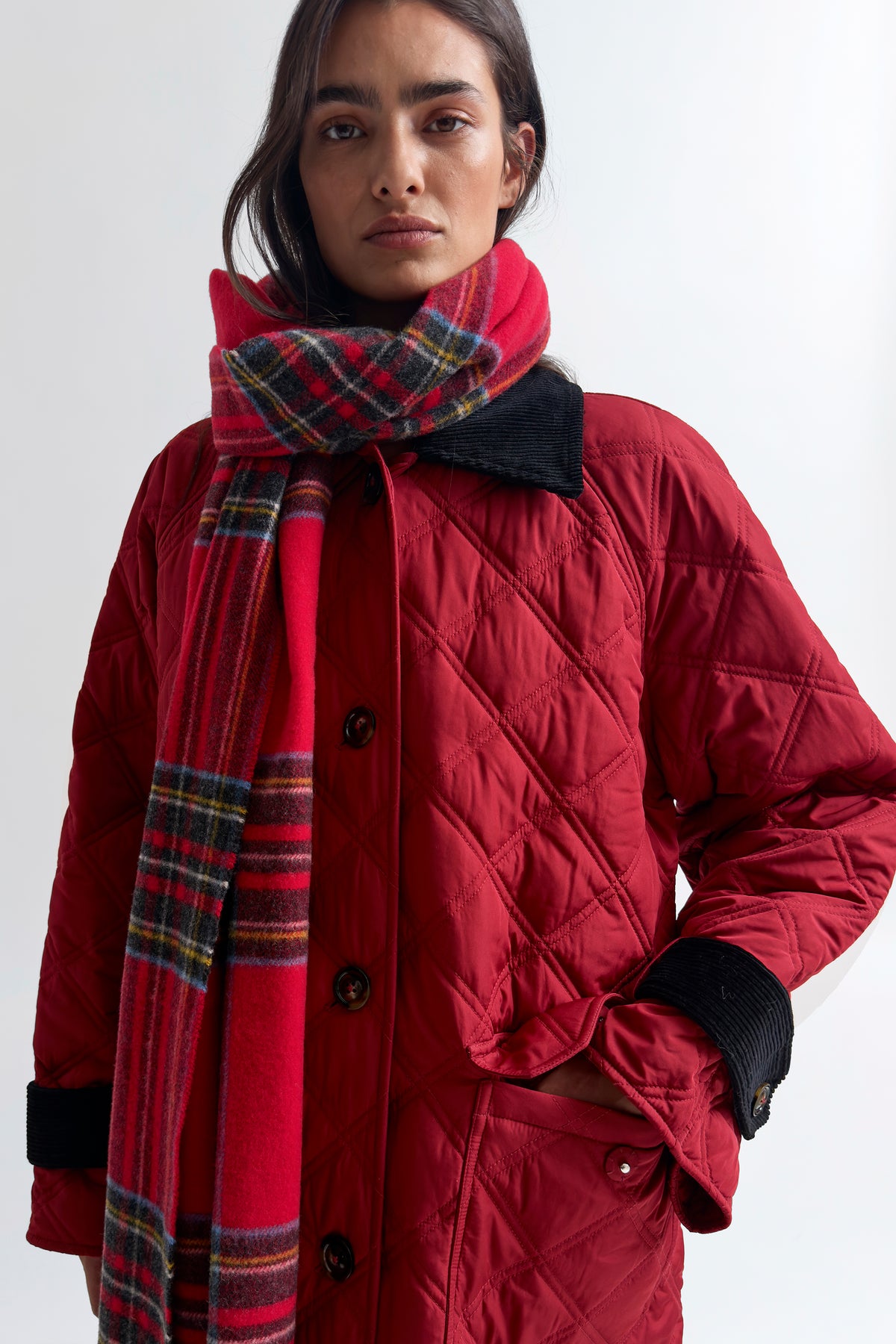 The Yuna equestrian quilt coat
