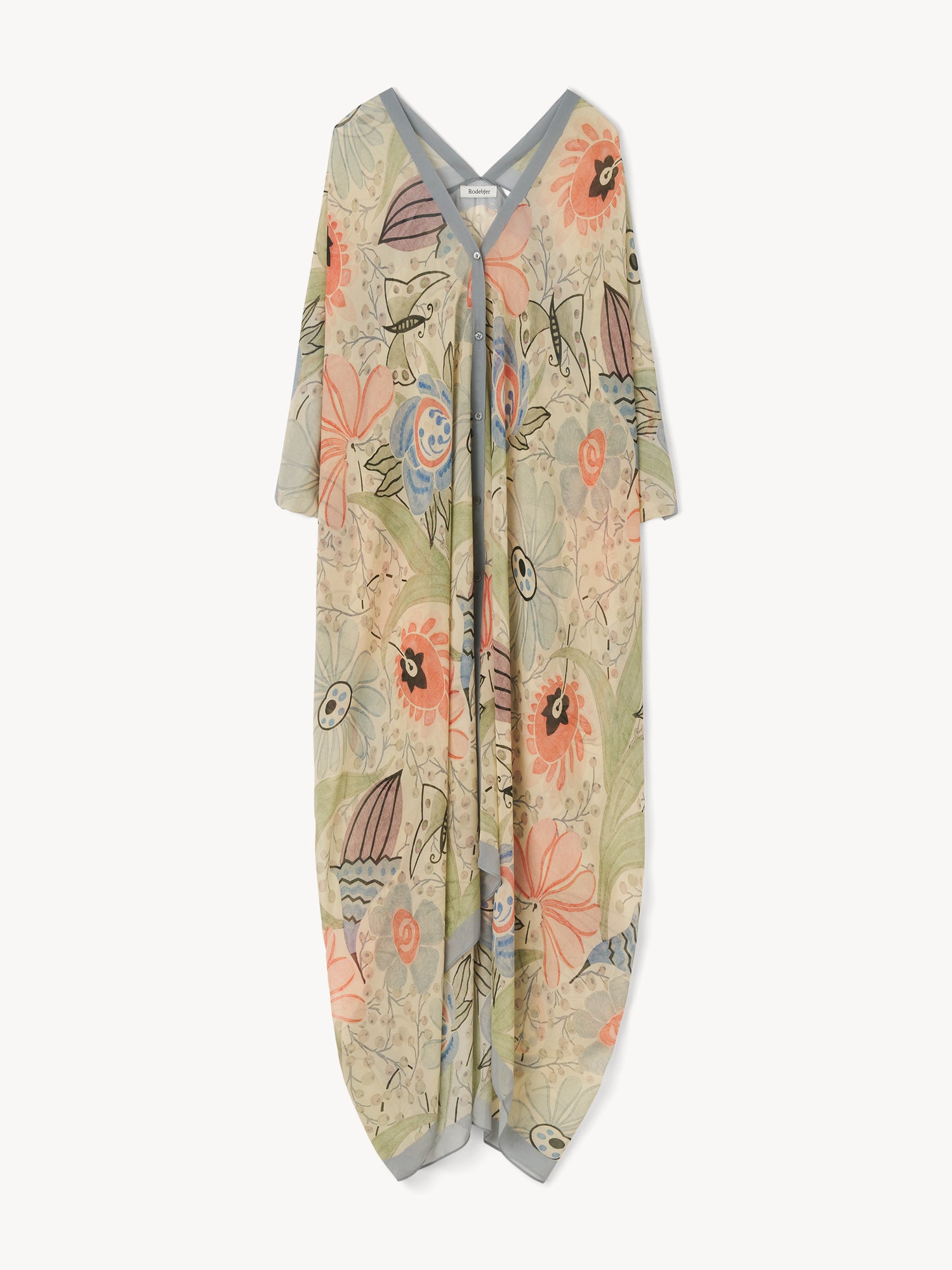 The Agave silk caftan in Ducharne