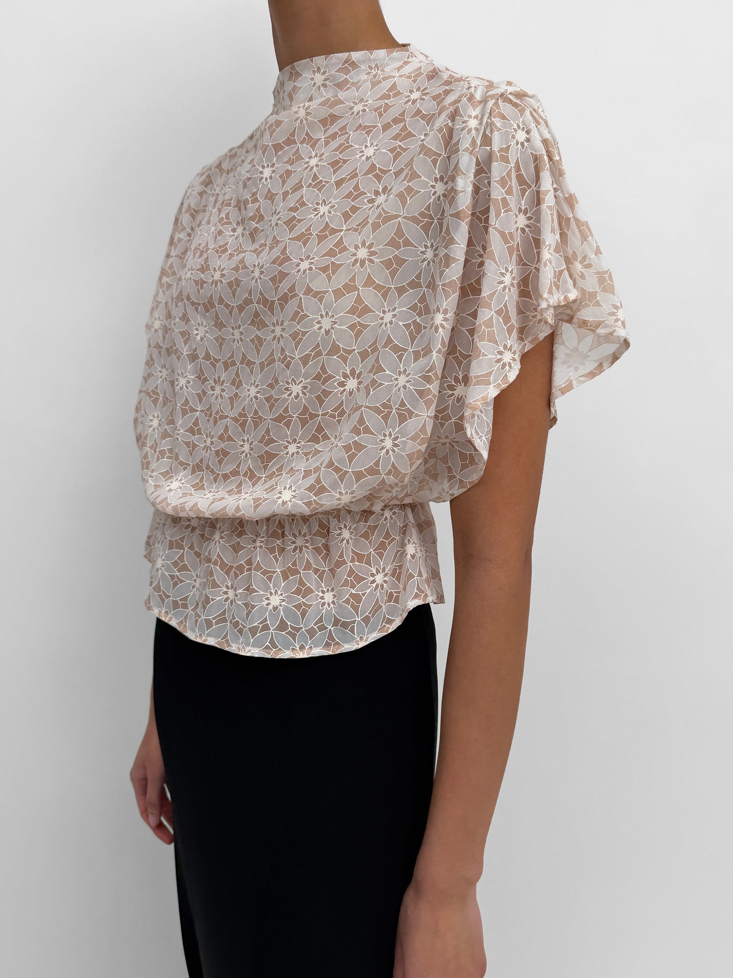 The Arya printed lace top