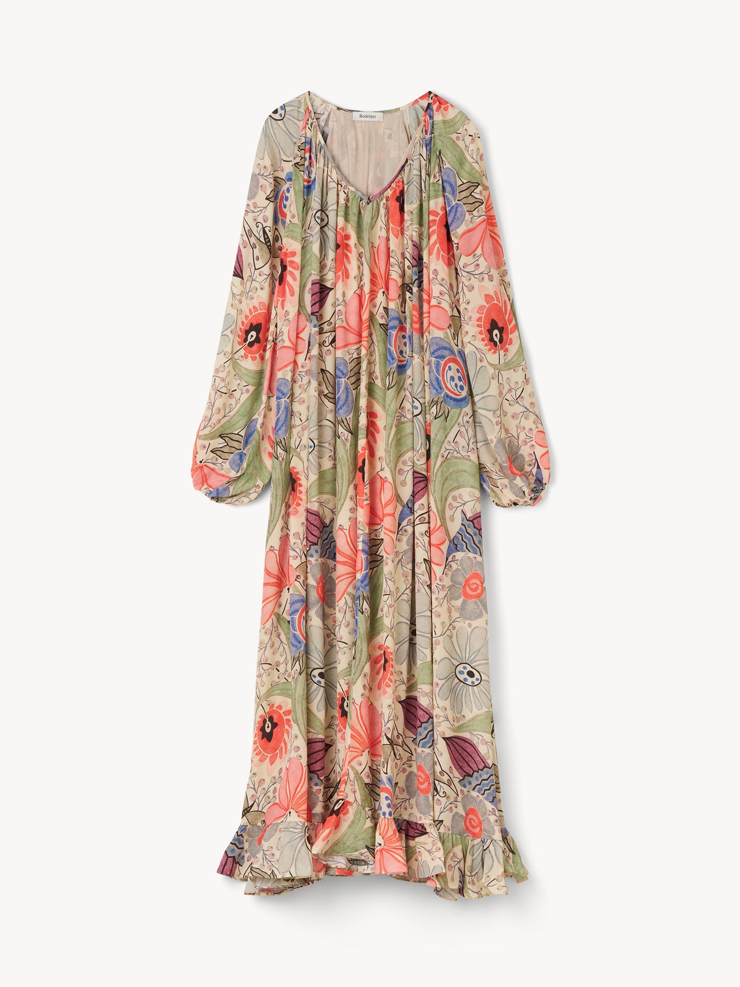 The Amora light silk dress in print