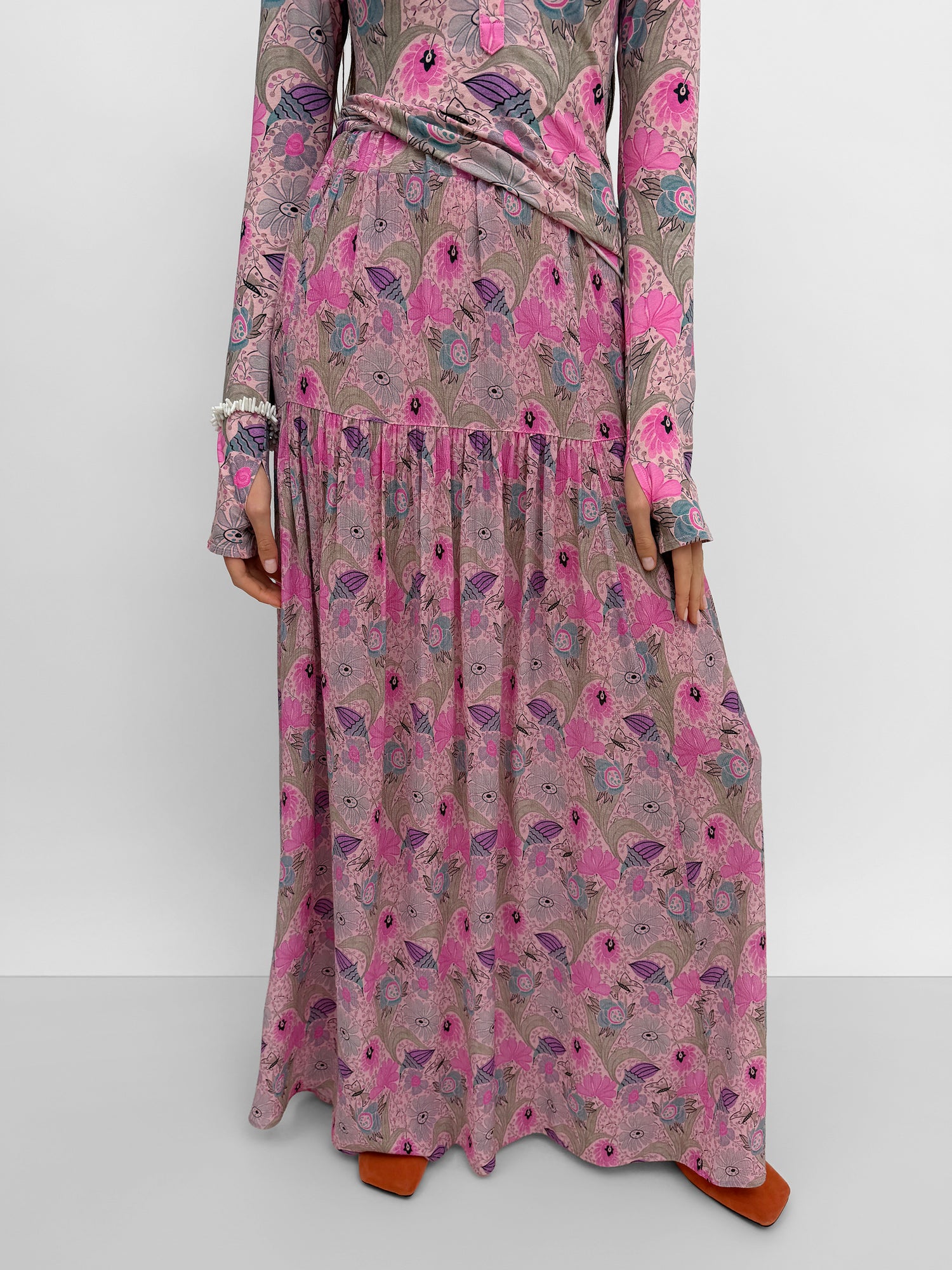 The Asti gathered skirt in Ducharne