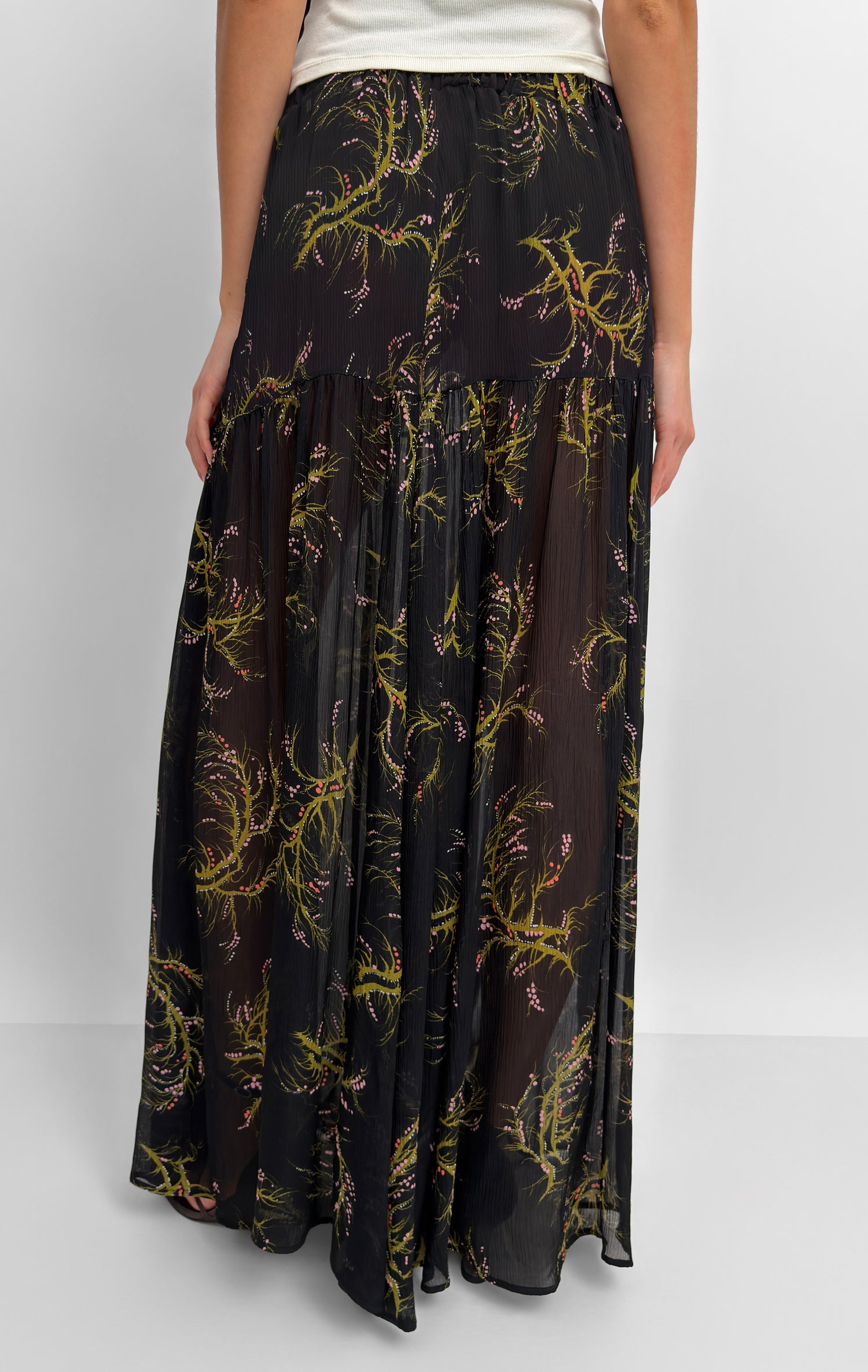 The Asti gathered skirt in Seaweed