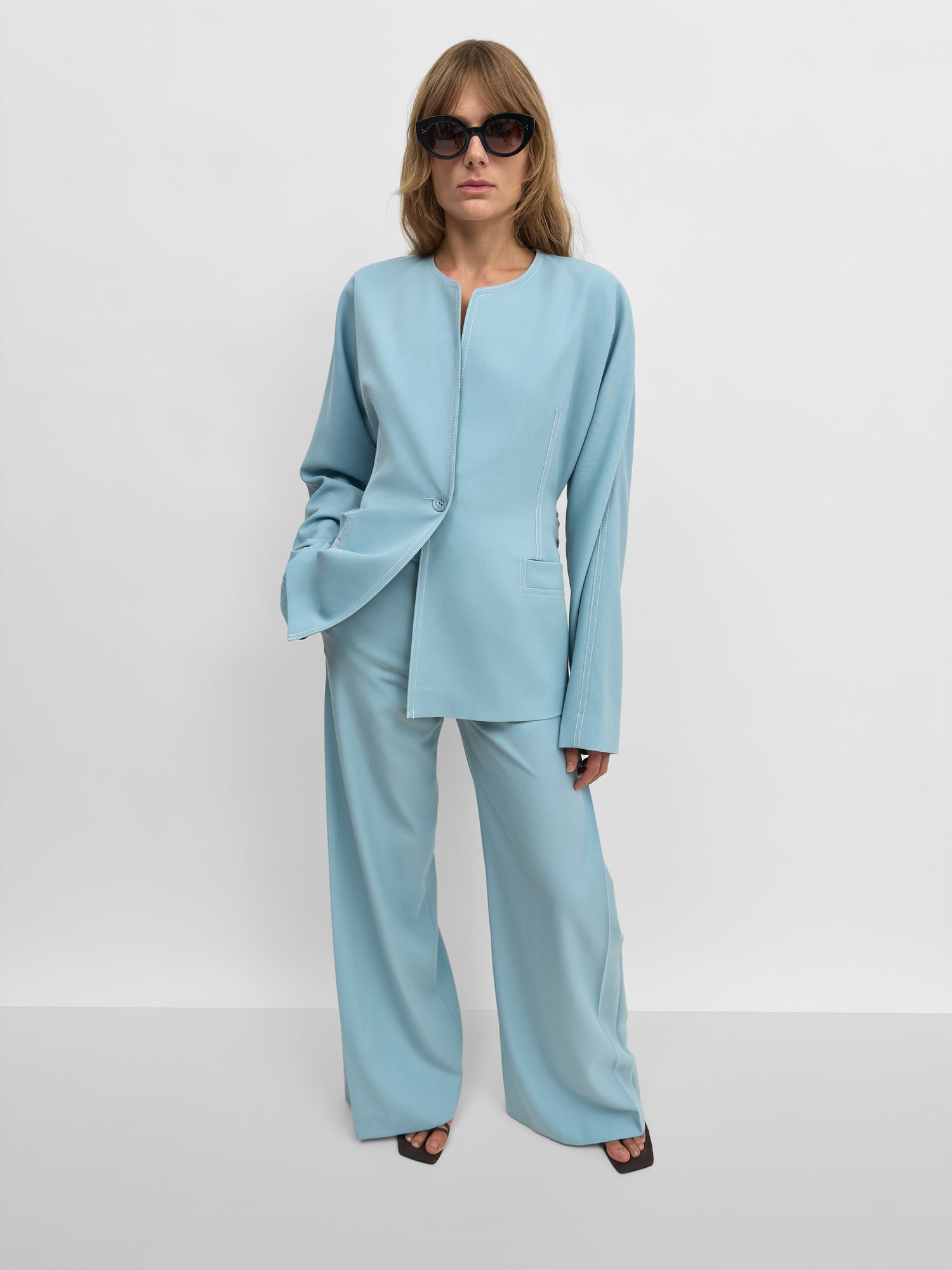 The Nora fluid wool blend pant