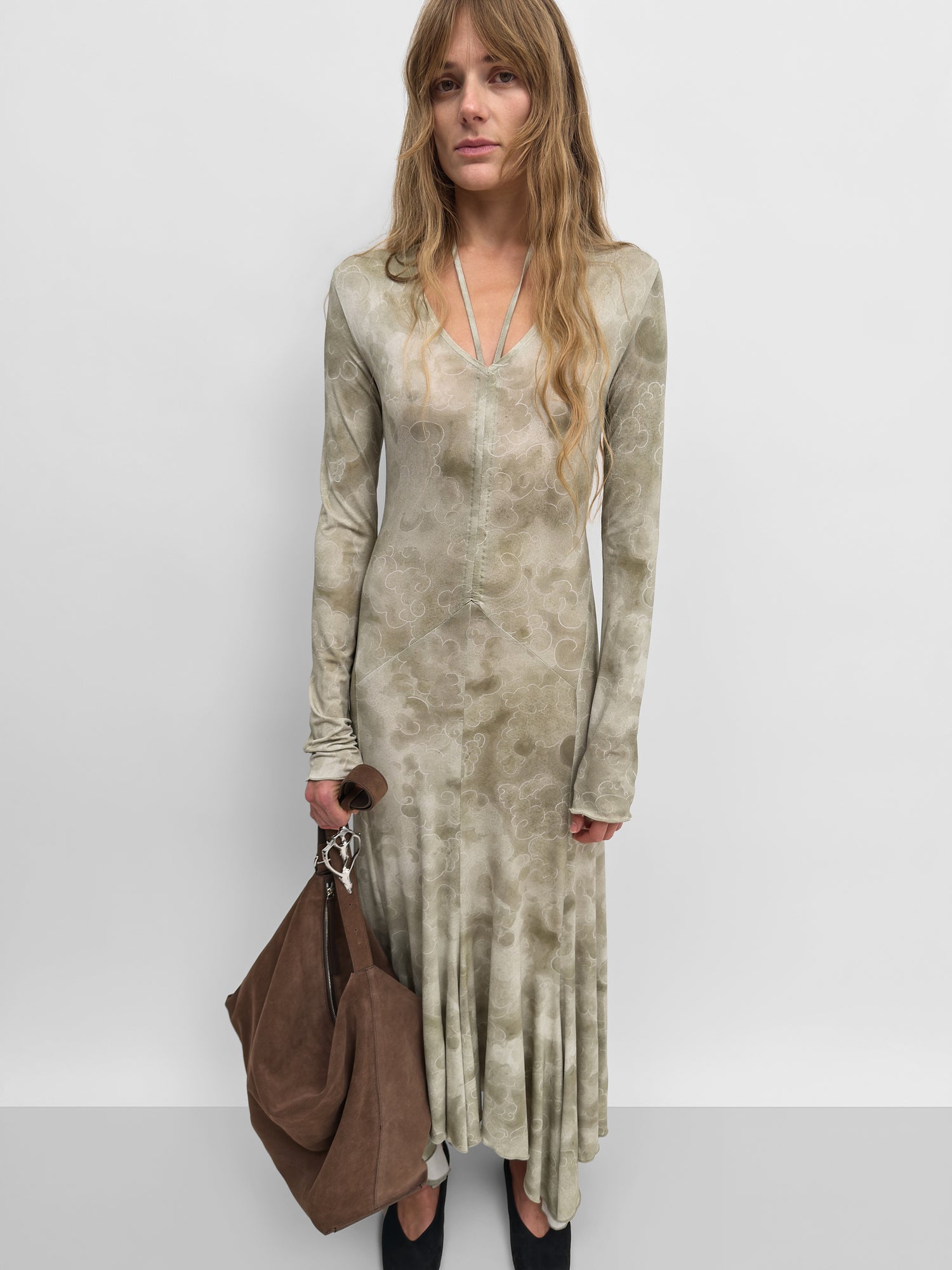 The Jude v-neck fluid tricot dress