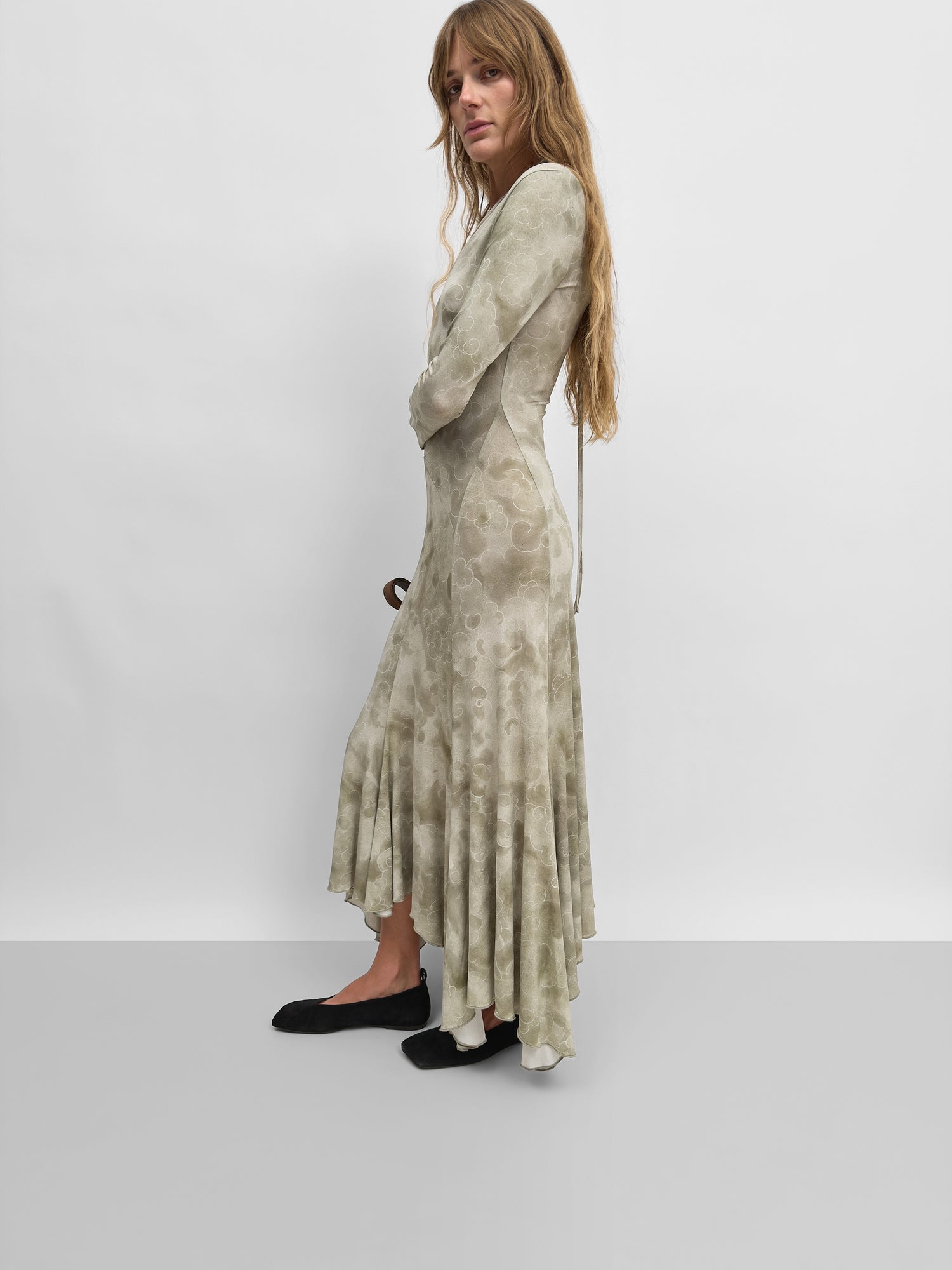 The Jude v-neck fluid tricot dress