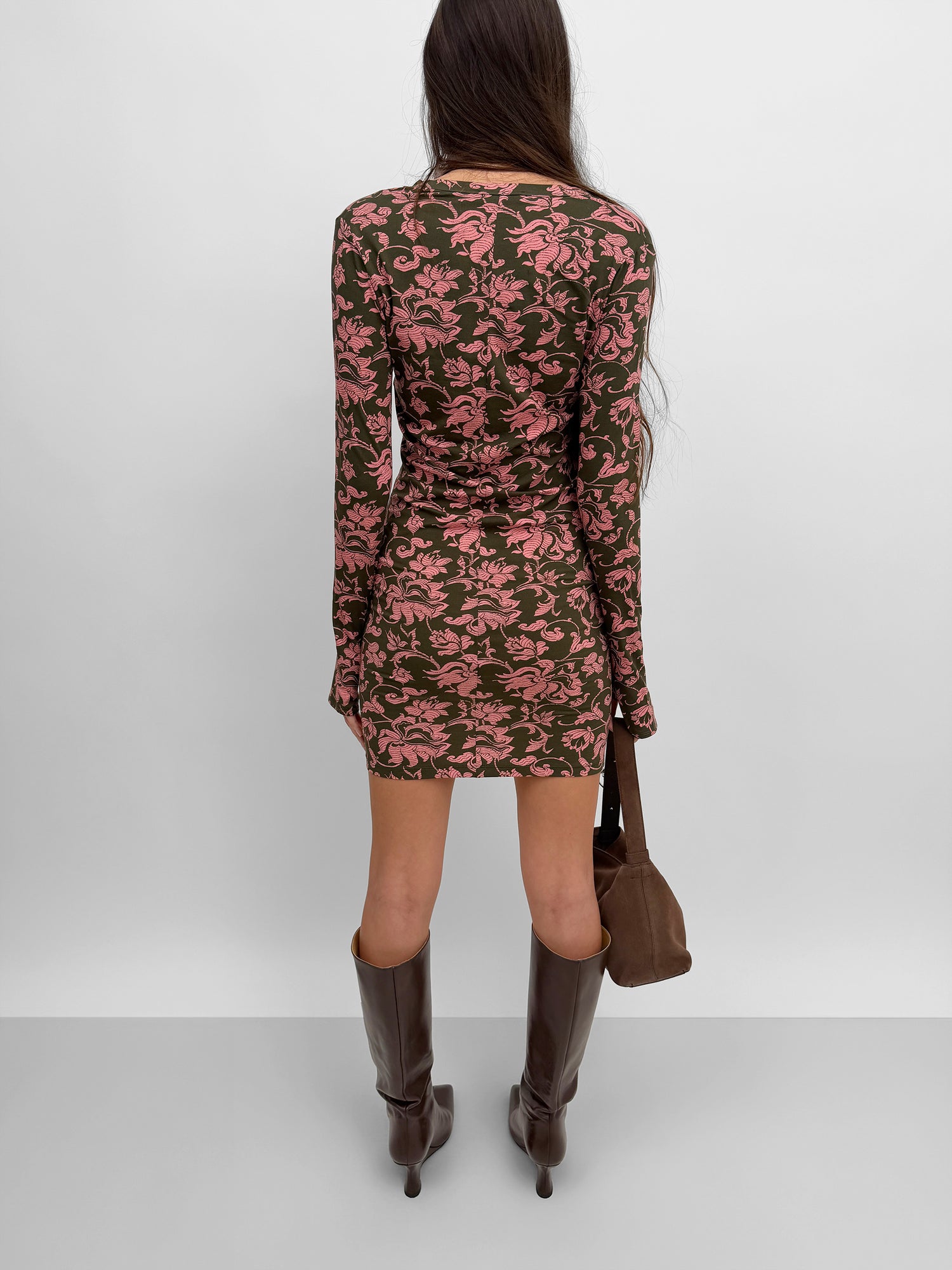 The Kiara Henley shirt dress in French Lily