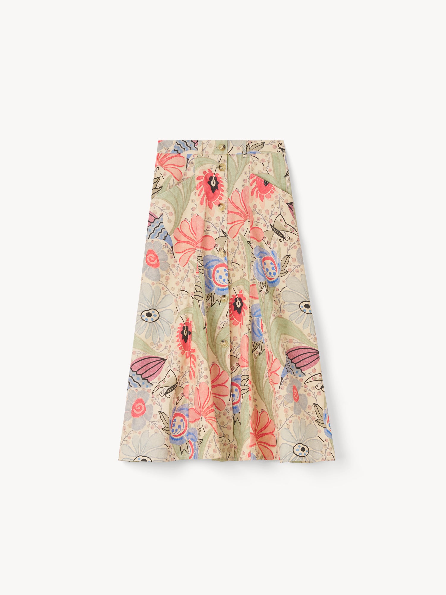 The London mid-calf skirt in print