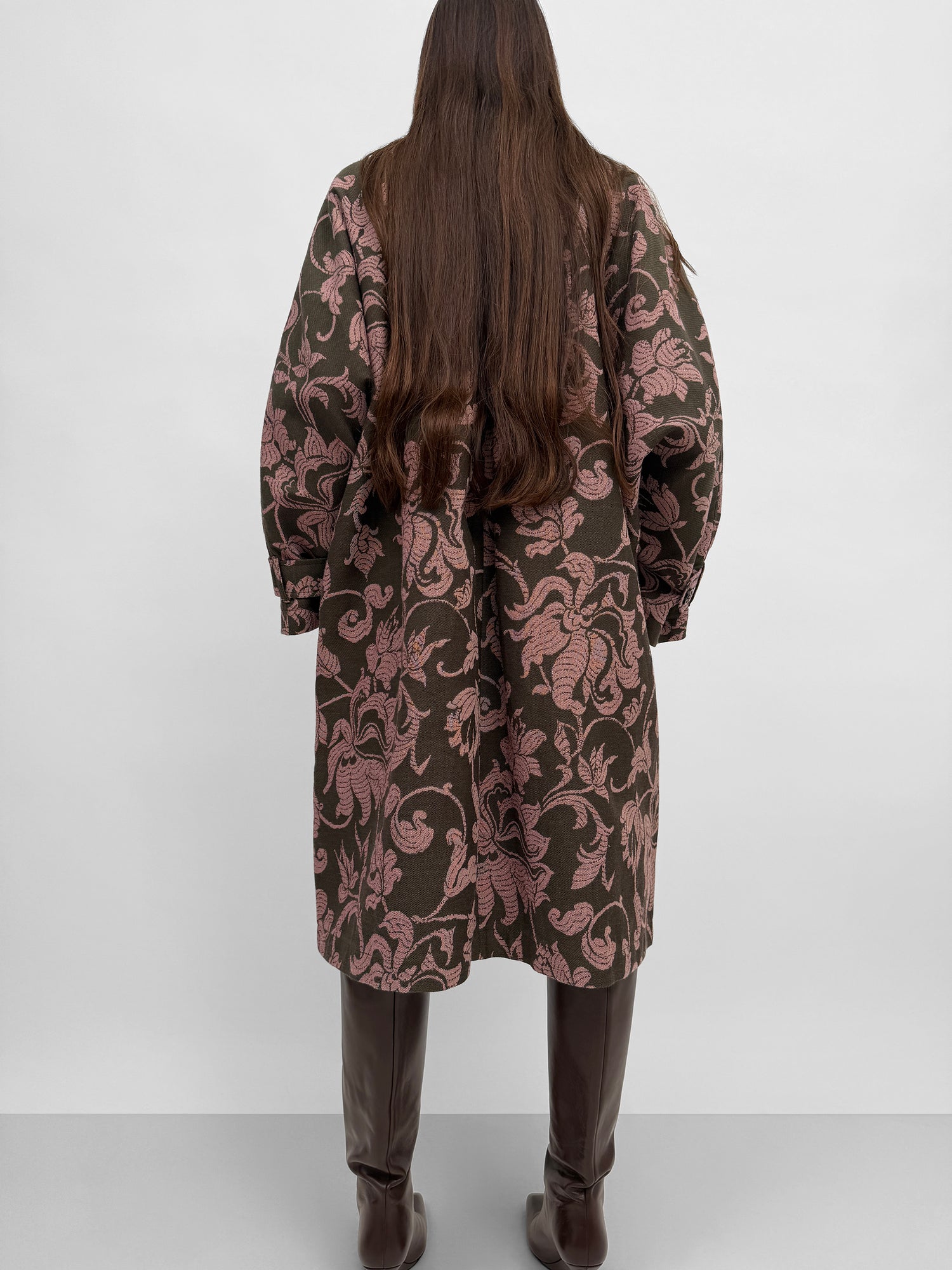 The Melbourne jacquard cocoon coat