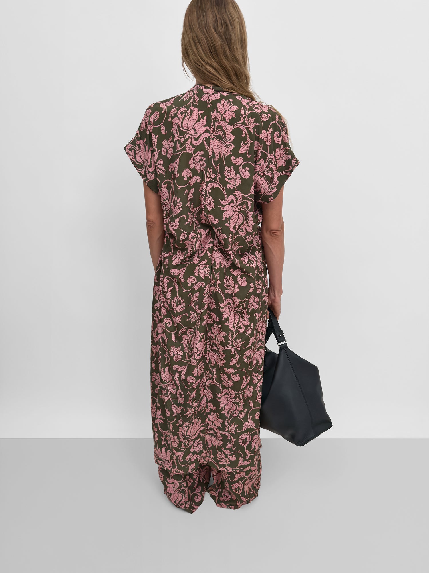 The Olympia wrap caftan dress in French Lily