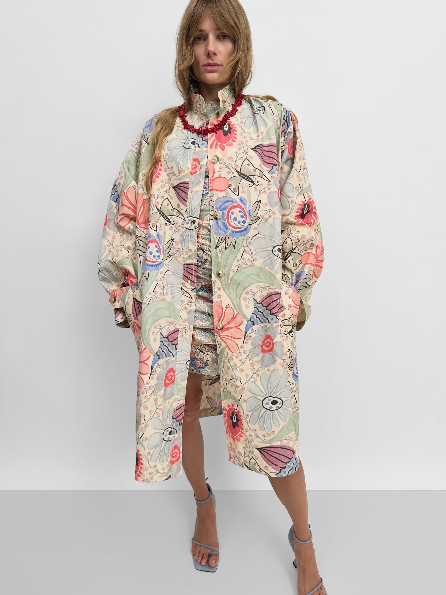 The Opal car coat in print