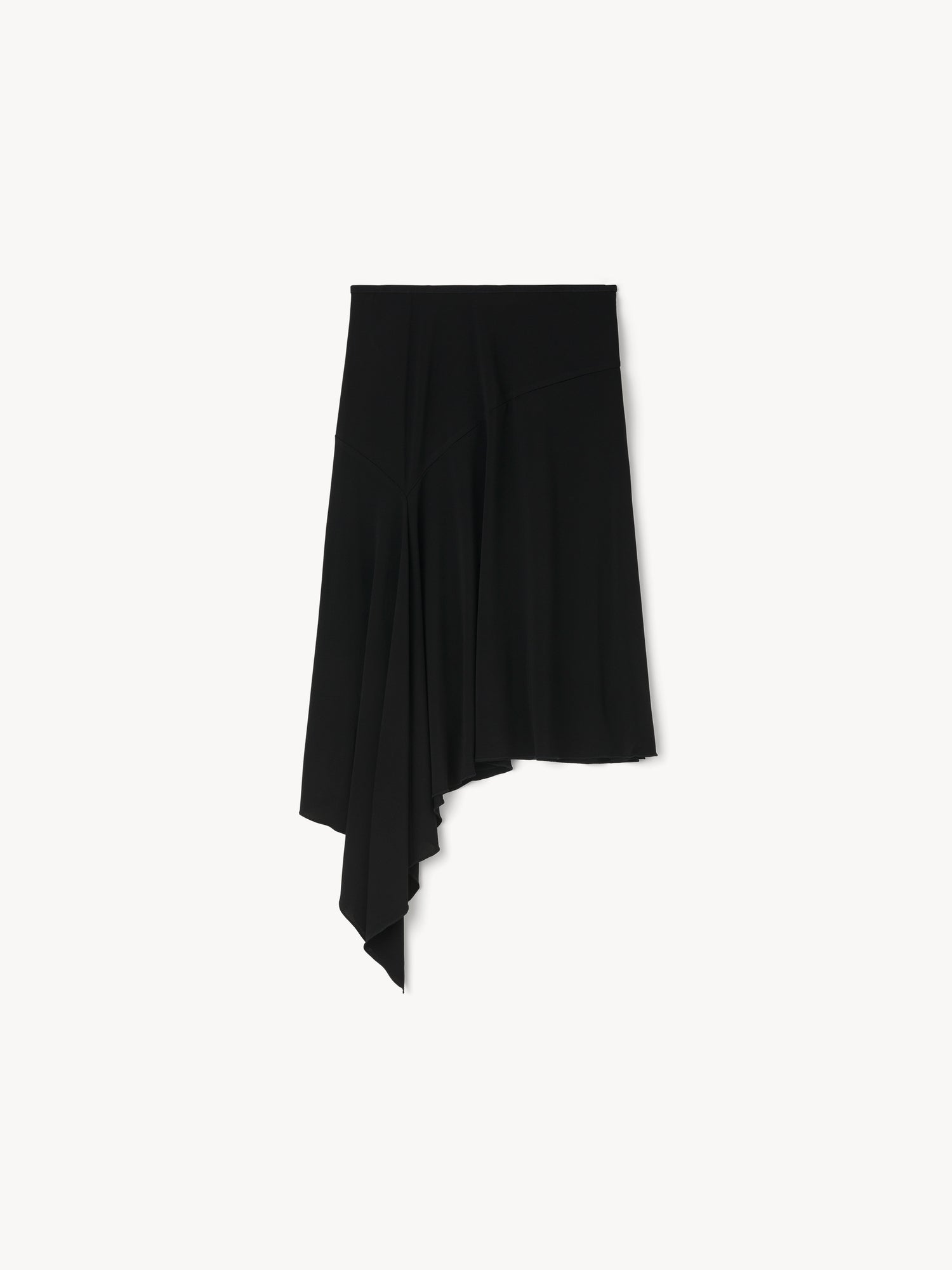 The Rimini asymmetric jersey skirt