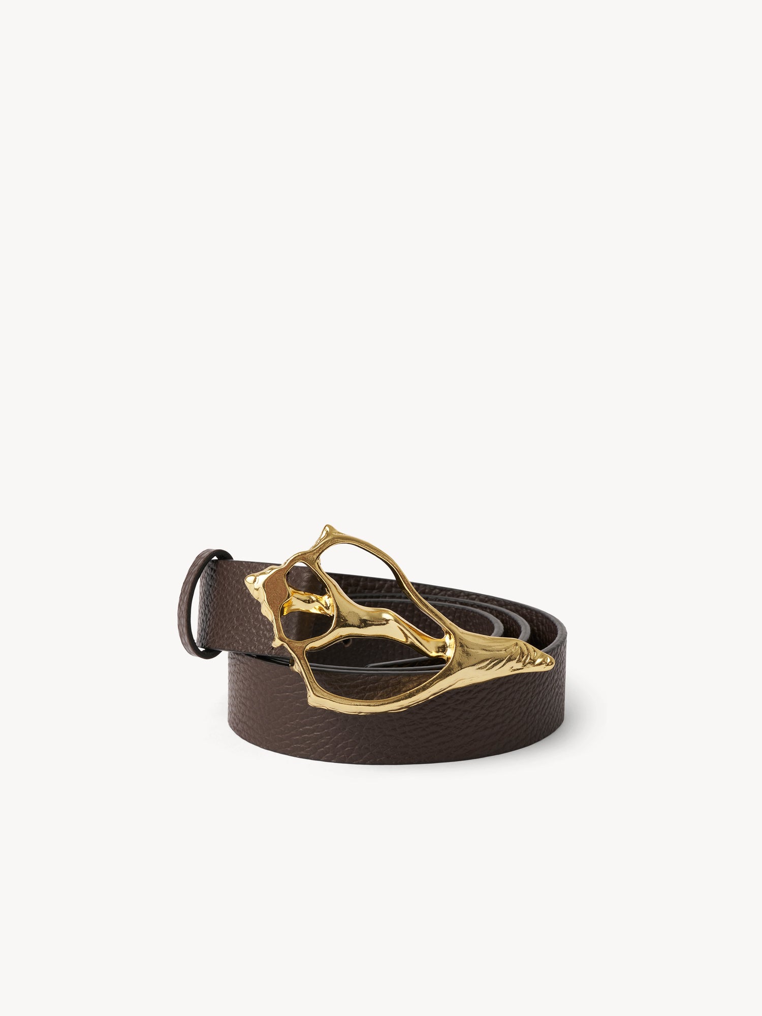 The Seashell wide pebble leather belt